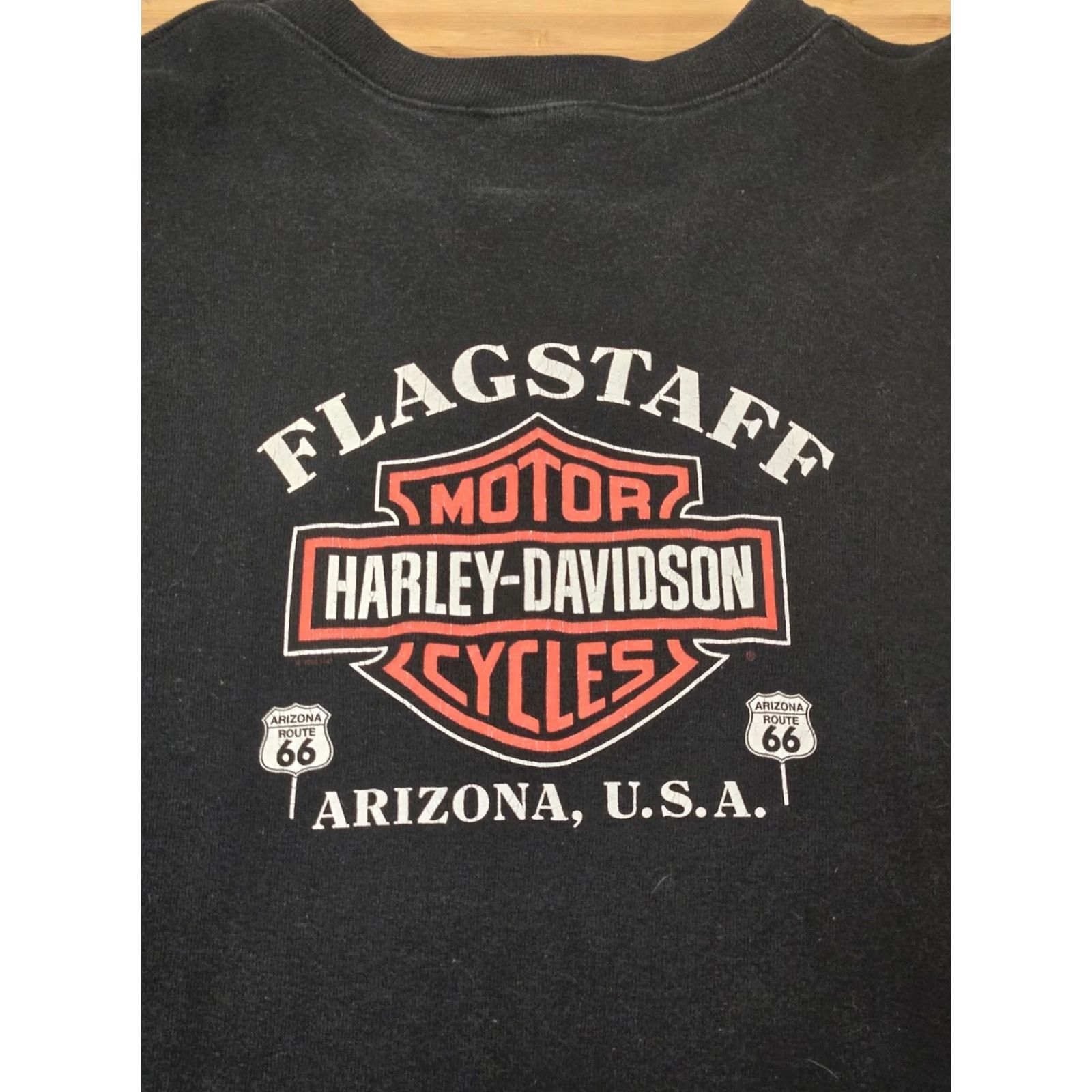 Harley Davidson VINTAGE Harley-Davidson Shirt Womens XL Long Sleeve Black 90s USA Arizona Flagstaff Biker Graphic Print Shirts Womens XL Size XL / US 12-14 / IT 48-50 - 6 Thumbnail