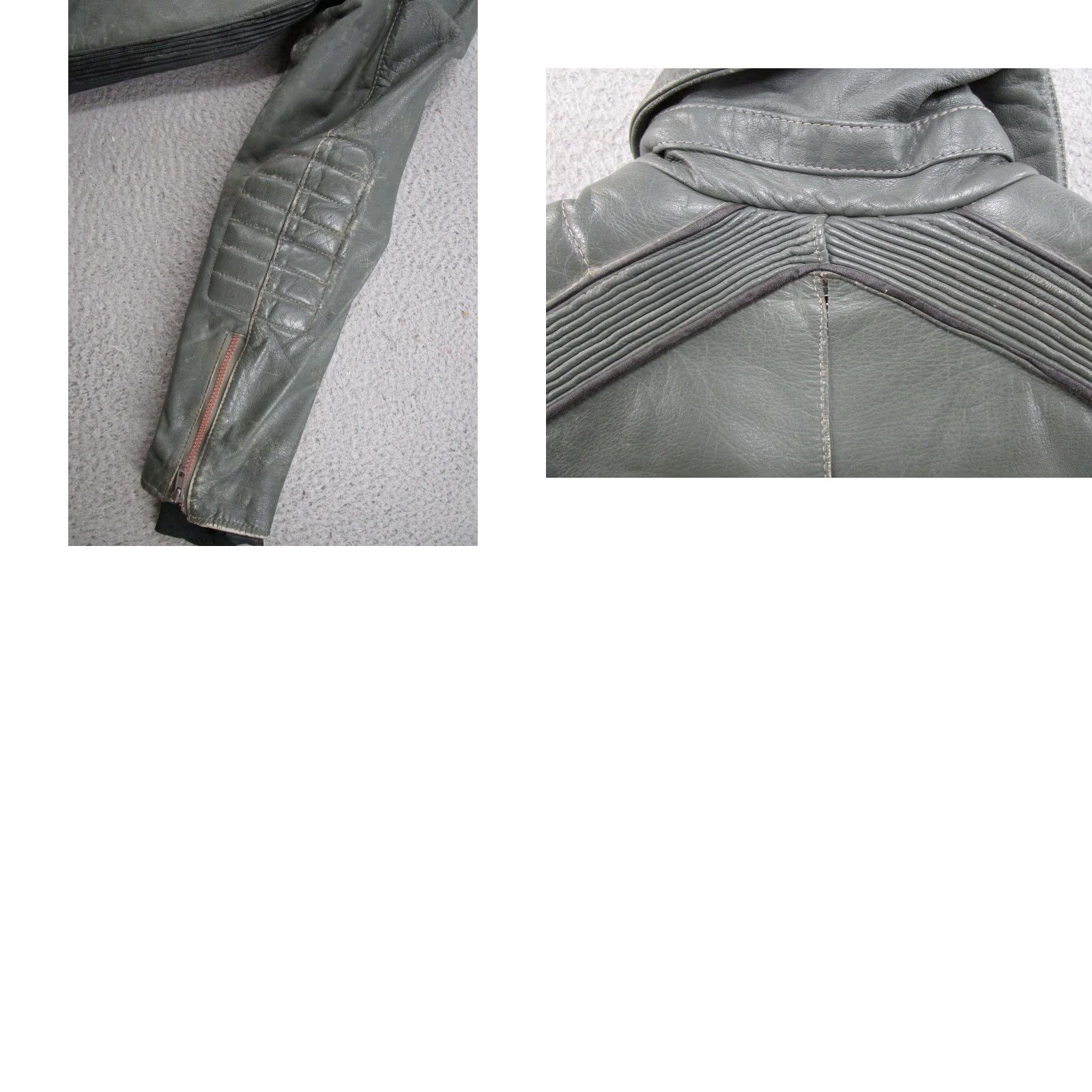 Vintage VINTAGE Polaris Leather Jacket 90s Winter Gray LT Tall L Size Jacket Mens Sz Read Logo Zip Up Regular Motorcycle Coat Size US L / EU 52-54 / 3 - 10 Thumbnail