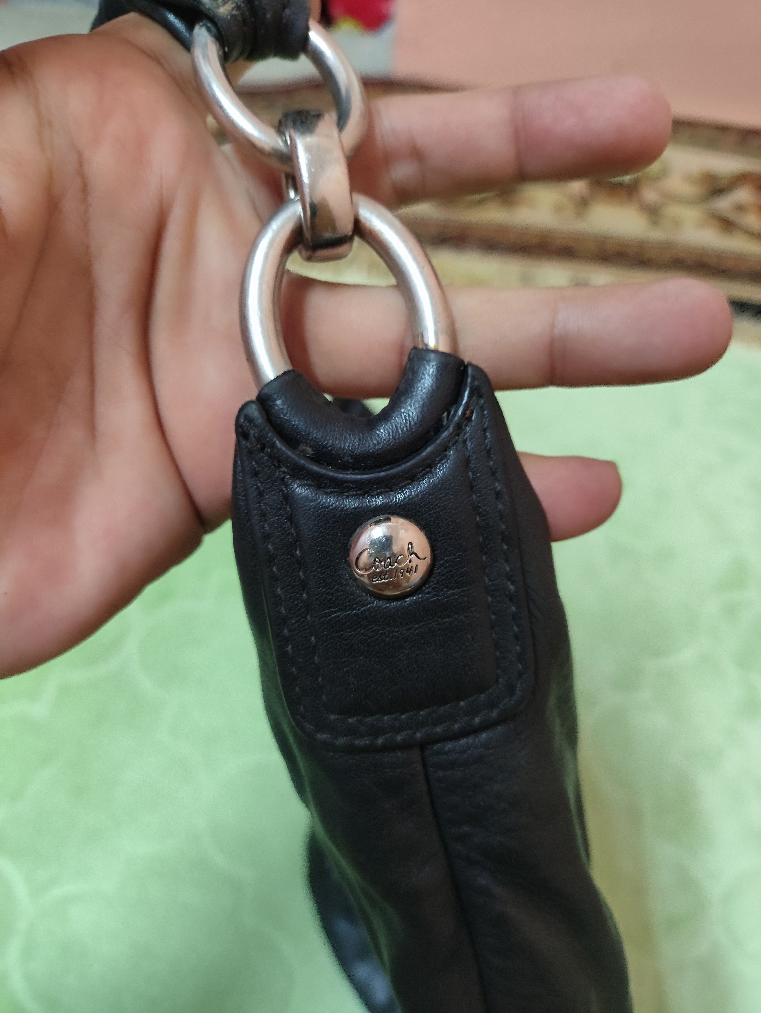 Coach × Leather × Vintage Vintage Leather Coach Hobo bag (Nice black leather) Size ONE SIZE - 7 Thumbnail