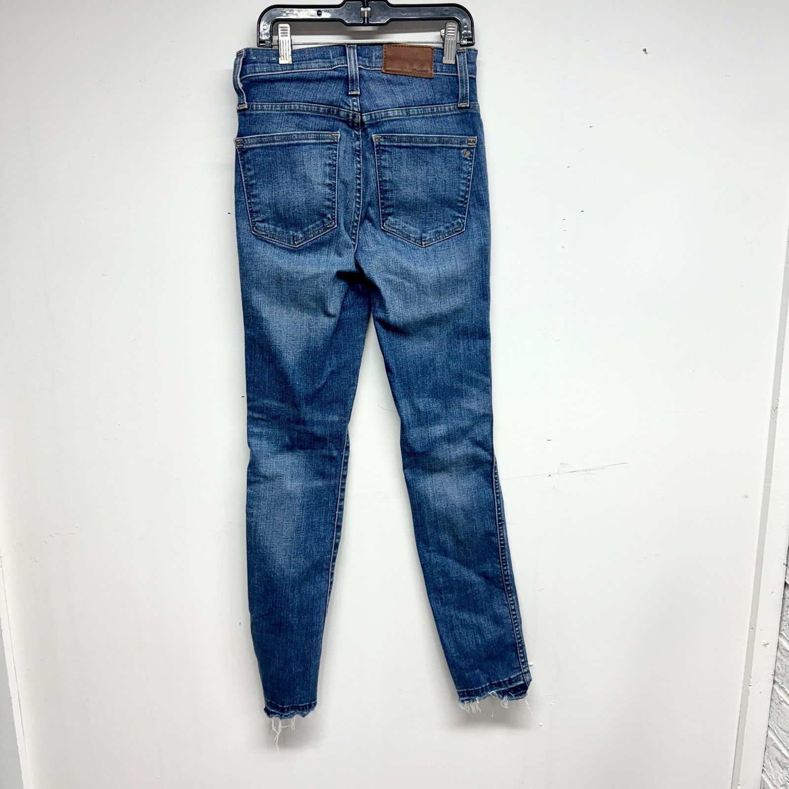 Madewell Madewell 10" High Rise Raw Hem Distressed Skinny Jeans 23 Size 23" - 4 Thumbnail