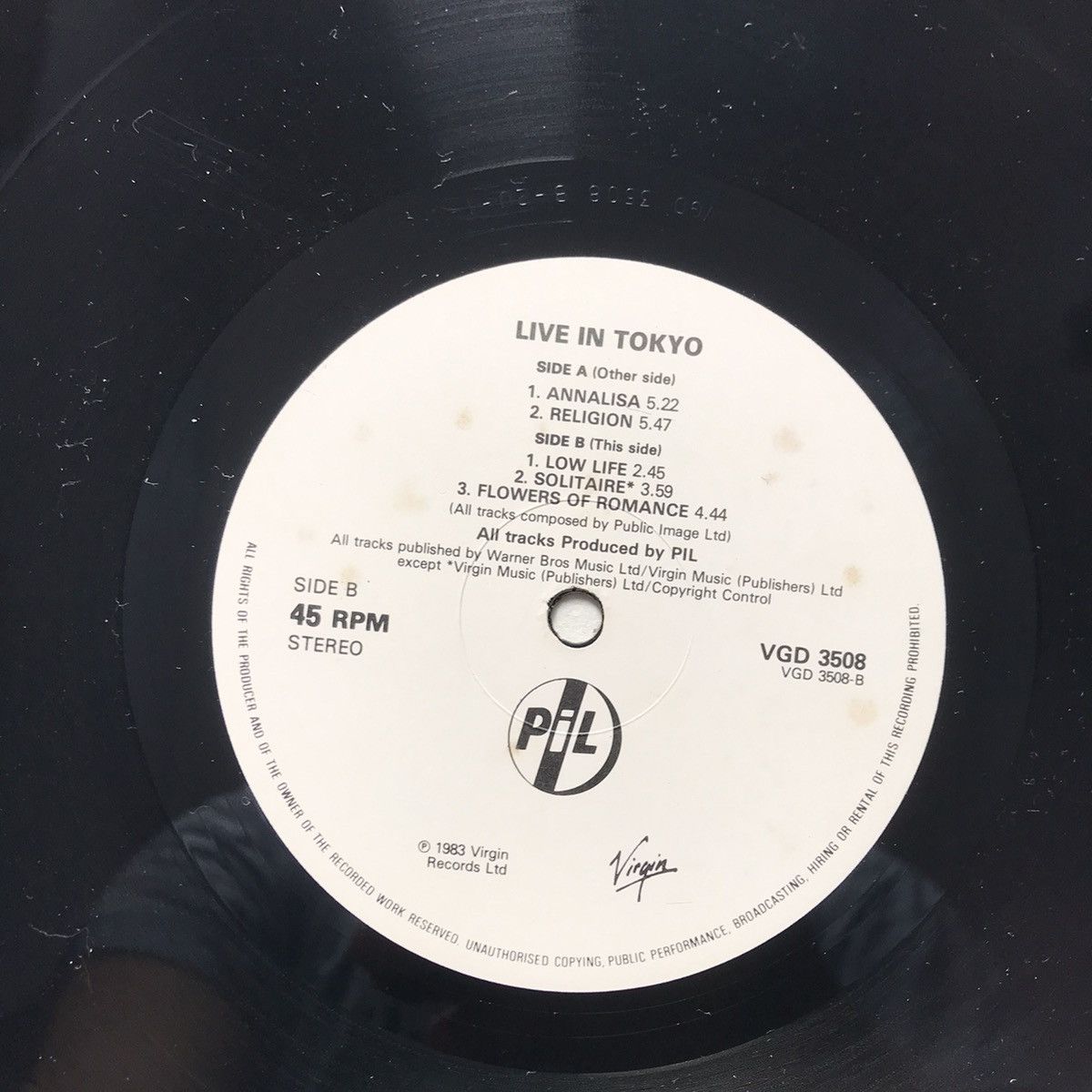 Other PIL PUBLIC IMAGE LTD LIMITED vinyl DOUBLE 2 Vinyl - LIVE jpn Size ONE SIZE - 12 Thumbnail