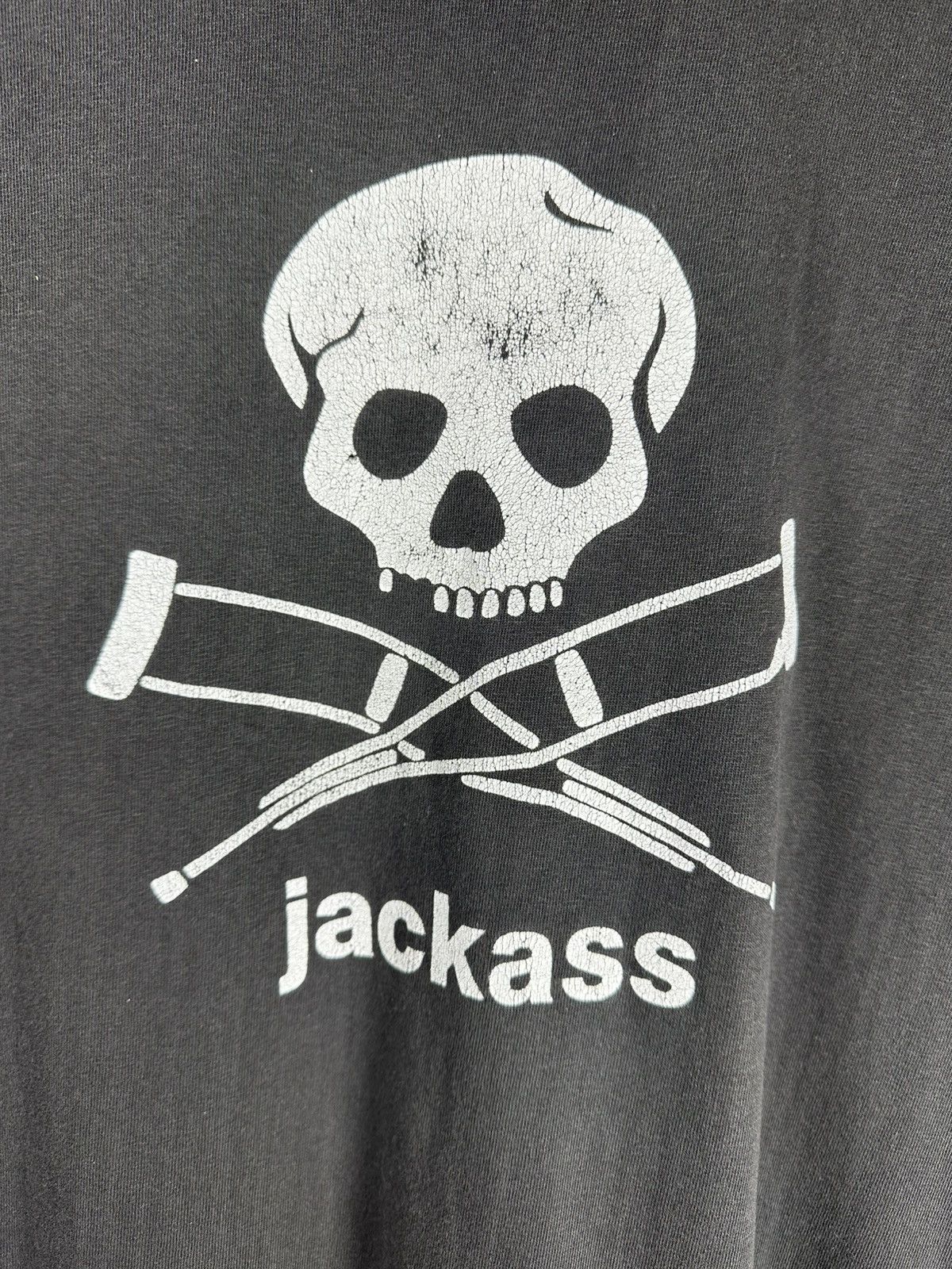 Vintage Vintage thrashed distressed jackass MTV faded tee shirt Size US XL / EU 56 / 4 - 3 Thumbnail