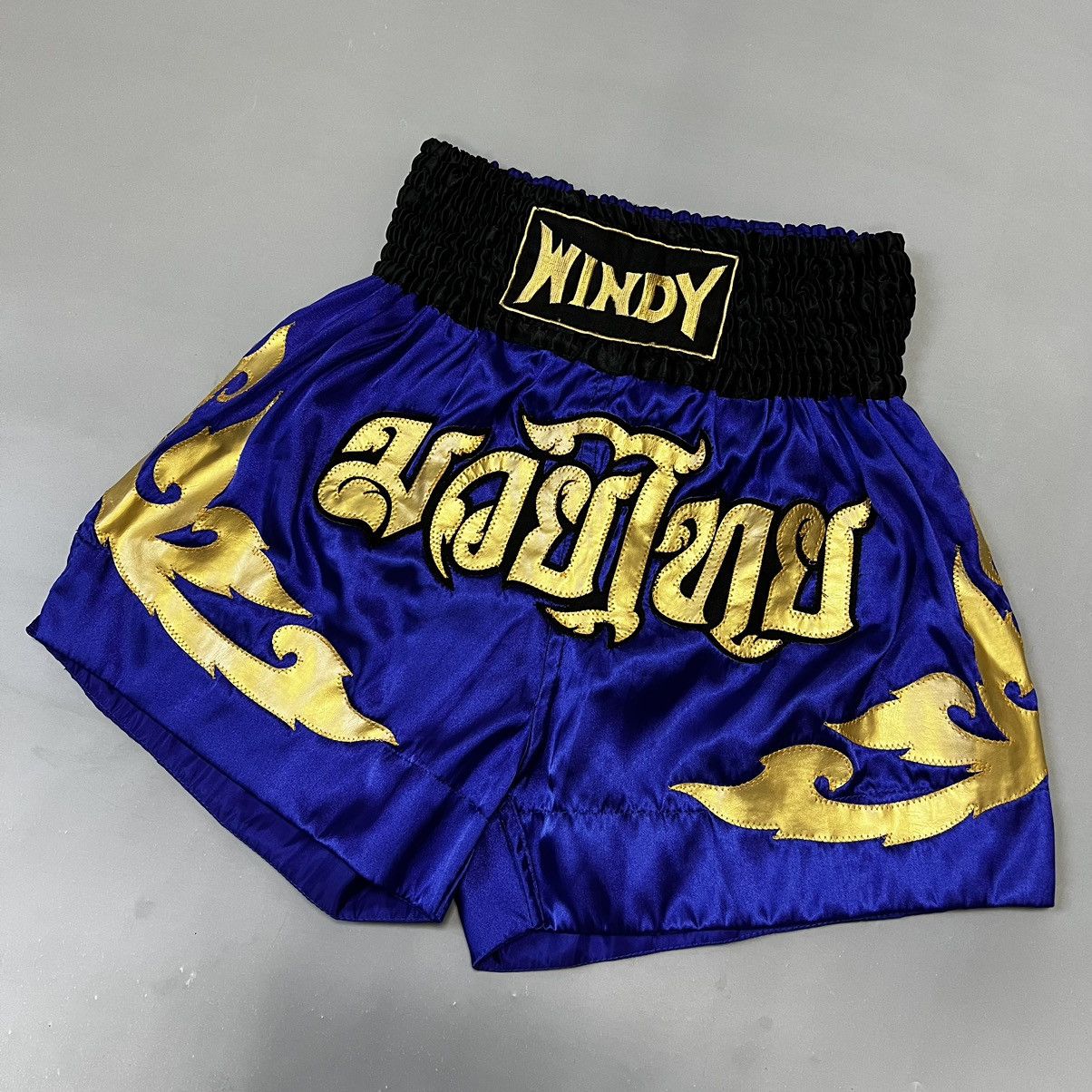 Japanese Brand × Vintage Vintage Muay Thai Shorts “Windy” Thaiboxing MMA Y2K Size US 34 / EU 50 - 5 Thumbnail