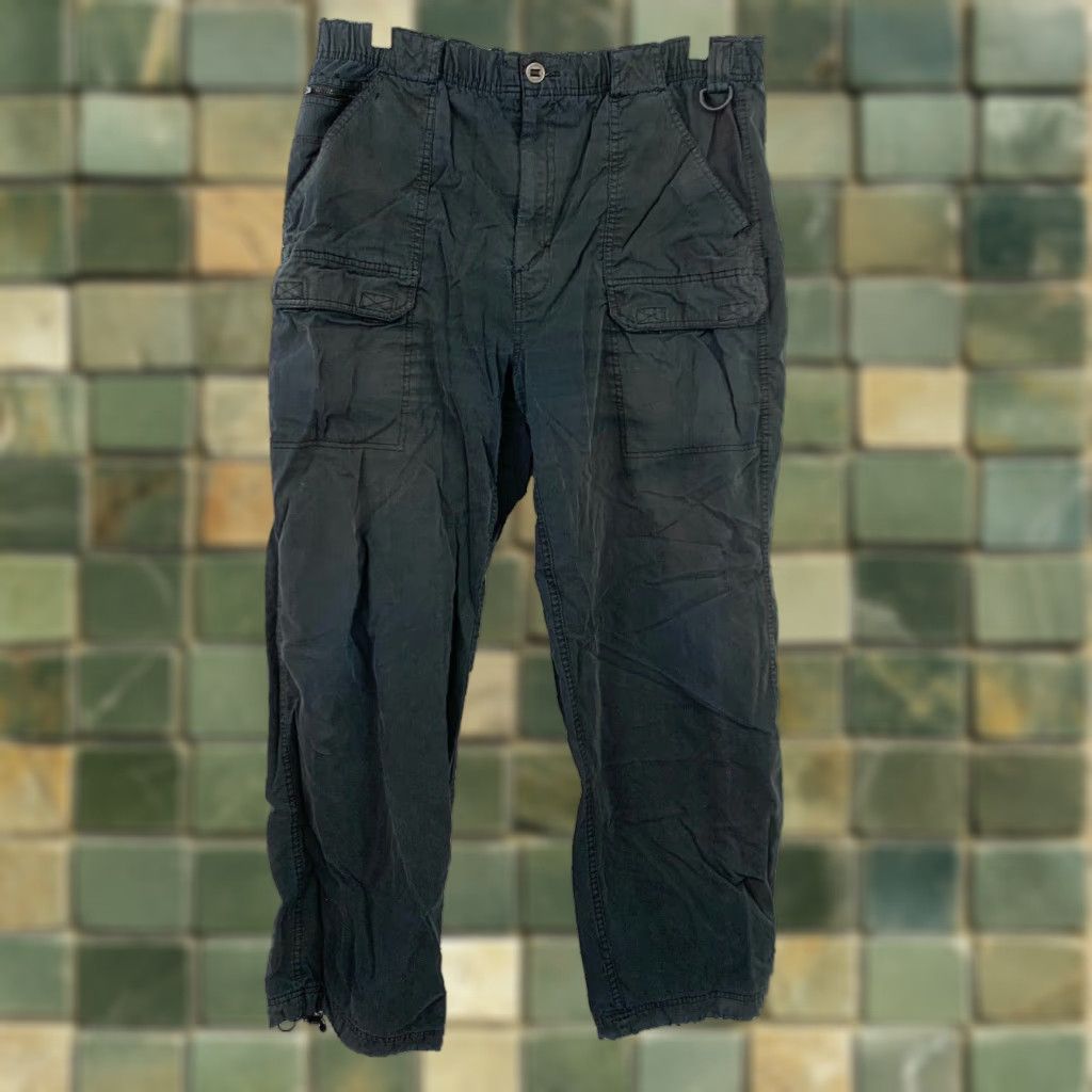 Vintage VINTAGE Outer Rim Cargo Pants Men Large Black Cotton/Nylon Canvas 90s Athletic Straight Functional Size US 33 - 1 Thumbnail