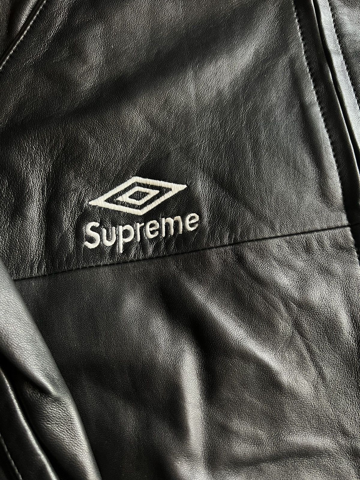 ジャケット・アウター Supreme Umbro Leather Track Jacket Black Supreme x Umbro Leather Track Jacket Black Used | eBay