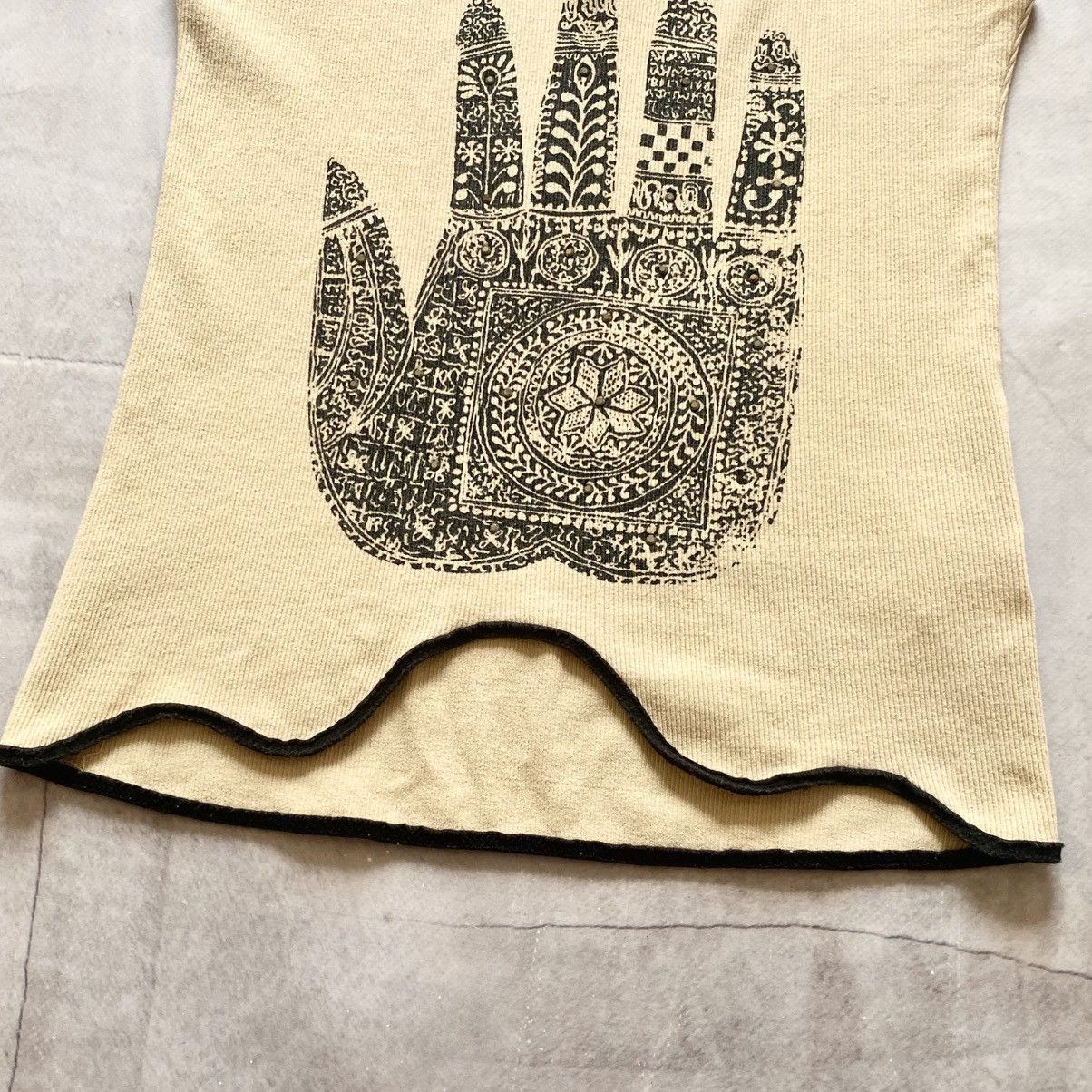 Hysteric Glamour × Undercover 00s Hand Indian Tank Top Hysteric Glamour Cop Copine Vibe Size M / US 6-8 / IT 42-44 - 4 Thumbnail