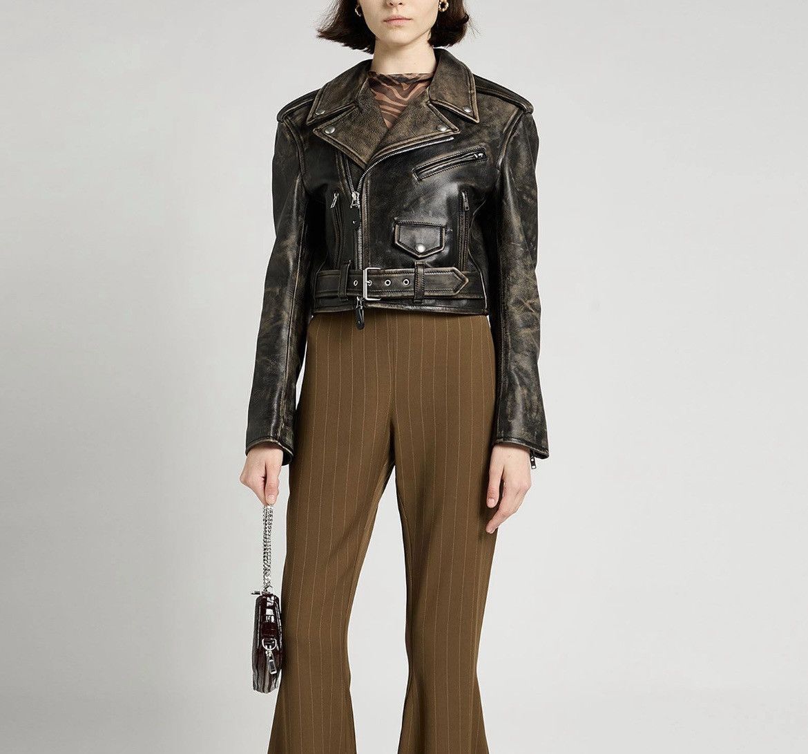 Marni Marni runway biker leather jacket Size S / US 4 / IT 40 - 2 Thumbnail