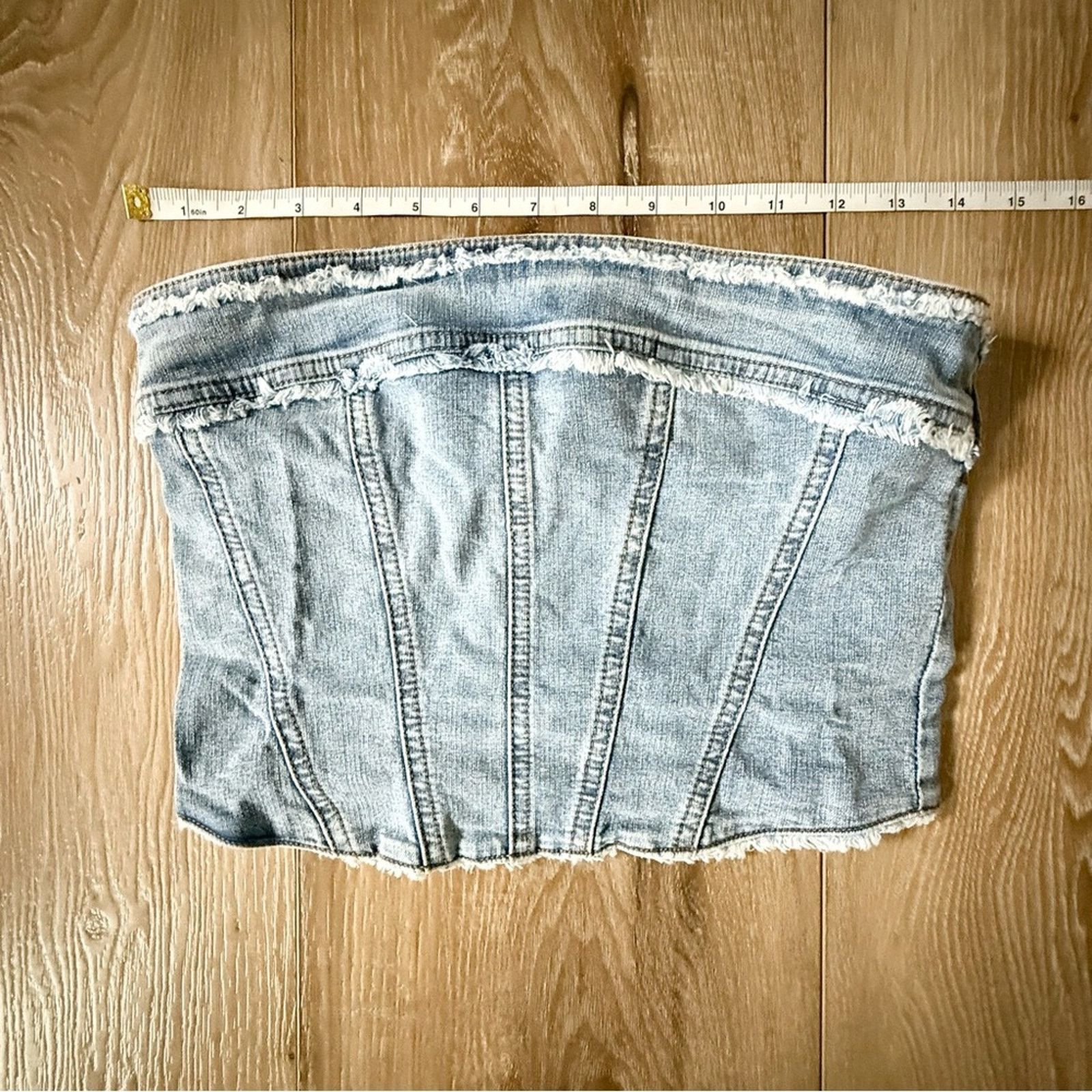 Urban Outfitters Urban Outfitters Ecote Kate Denim Tube Top M Size M / US 6-8 / IT 42-44 - 10 Thumbnail