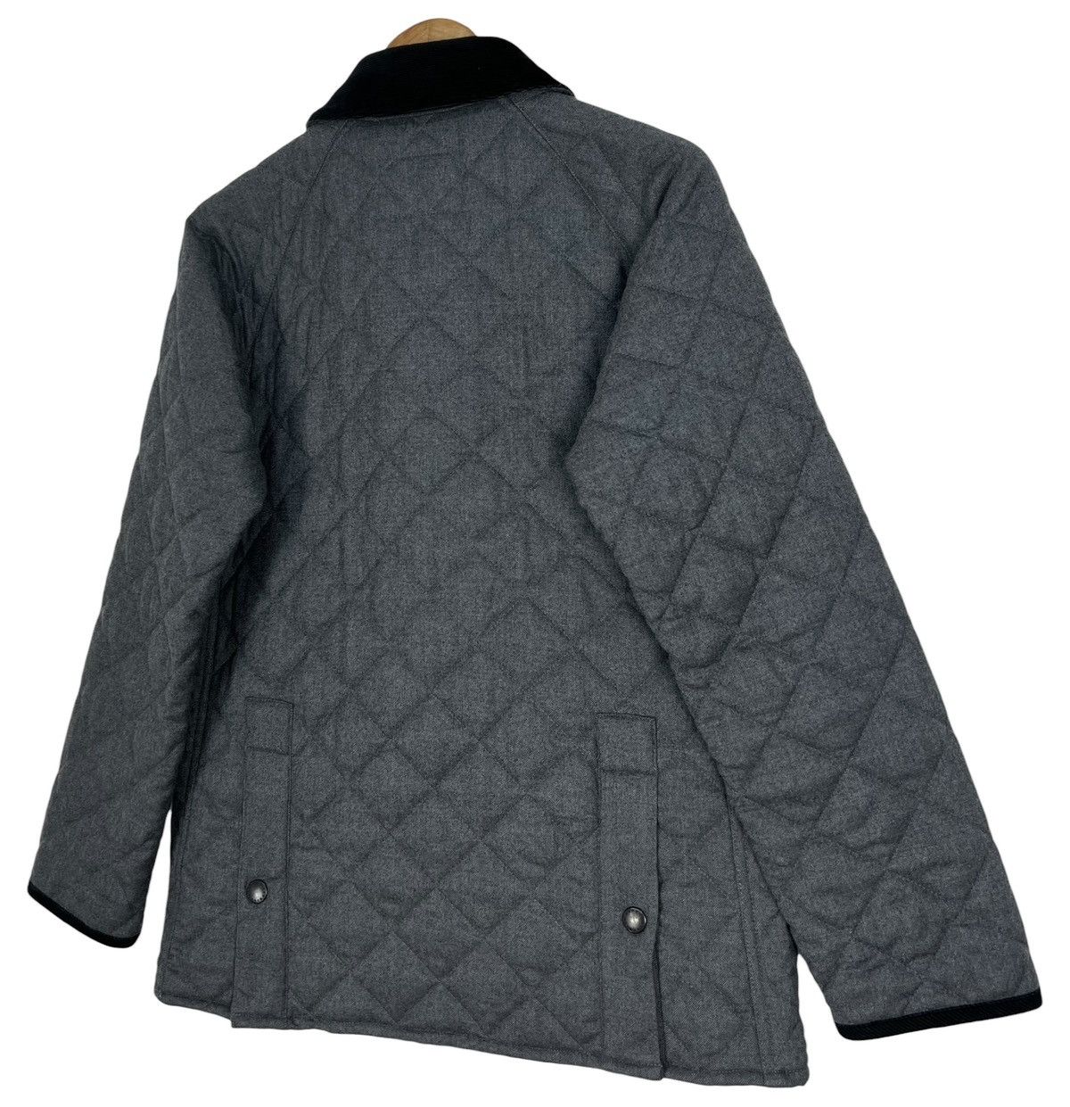 Barbour Barbour Wool Quilted Jacket Grey Corduroy Collar Coat Size US M / EU 48-50 / 2 - 5 Thumbnail
