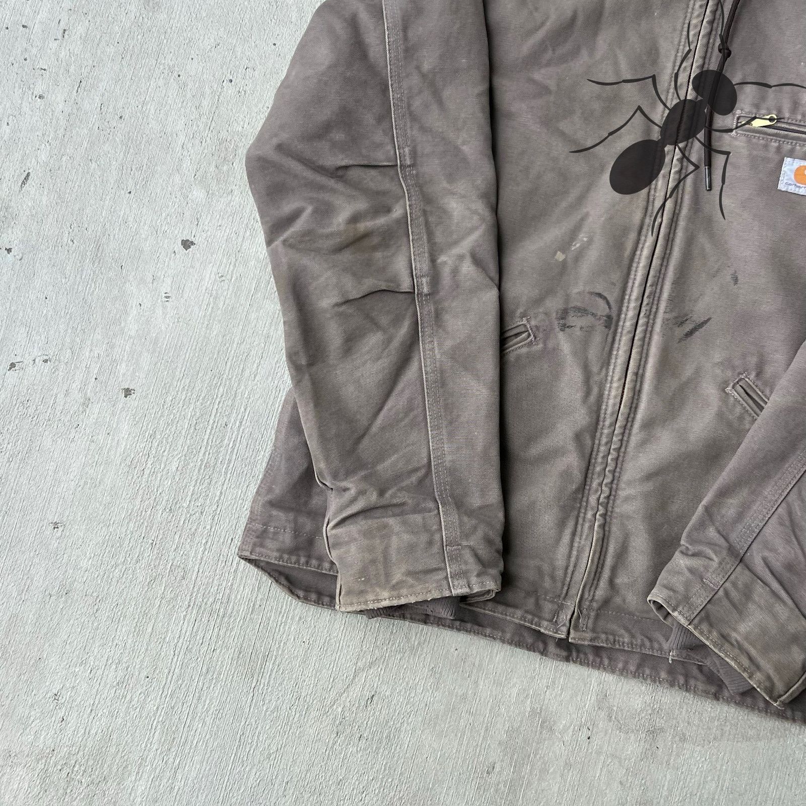 Carhartt × Vintage Carhartt WOMENS WJ141 gray hooded work wear jacket Size US S / EU 44-46 / 1 - 8 Thumbnail
