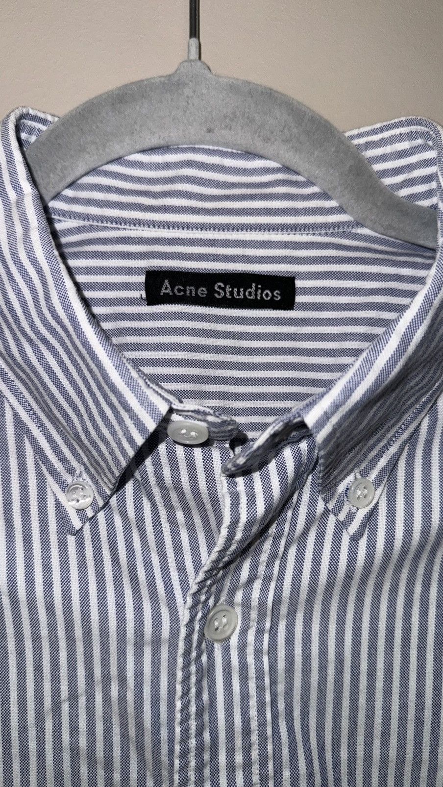 Acne Studios Acne Studios blue stripped shirt Ohio Face AW17 button up Size US S / EU 44-46 / 1 - 5 Thumbnail
