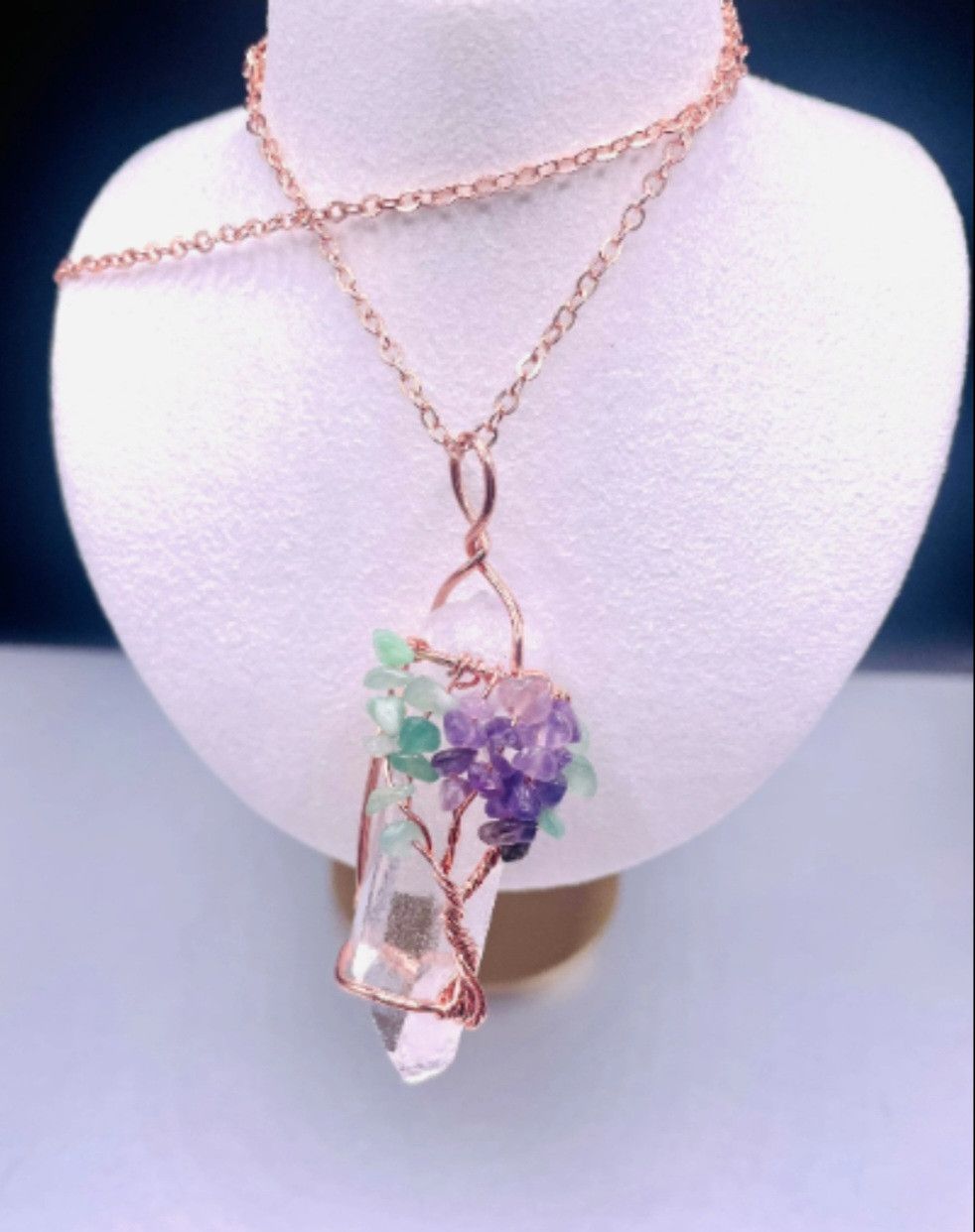 Other CRYSTAL QUARTZ WIRED TREE OF LIFE NECKLACE Size ONE SIZE - 7 Thumbnail