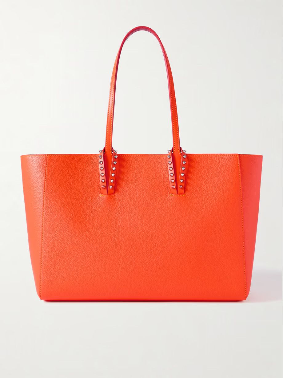 Christian Louboutin os11x0126 Size: OS / Cabata Small Spiked Tote Bag in Orange Size ONE SIZE - 1 Thumbnail