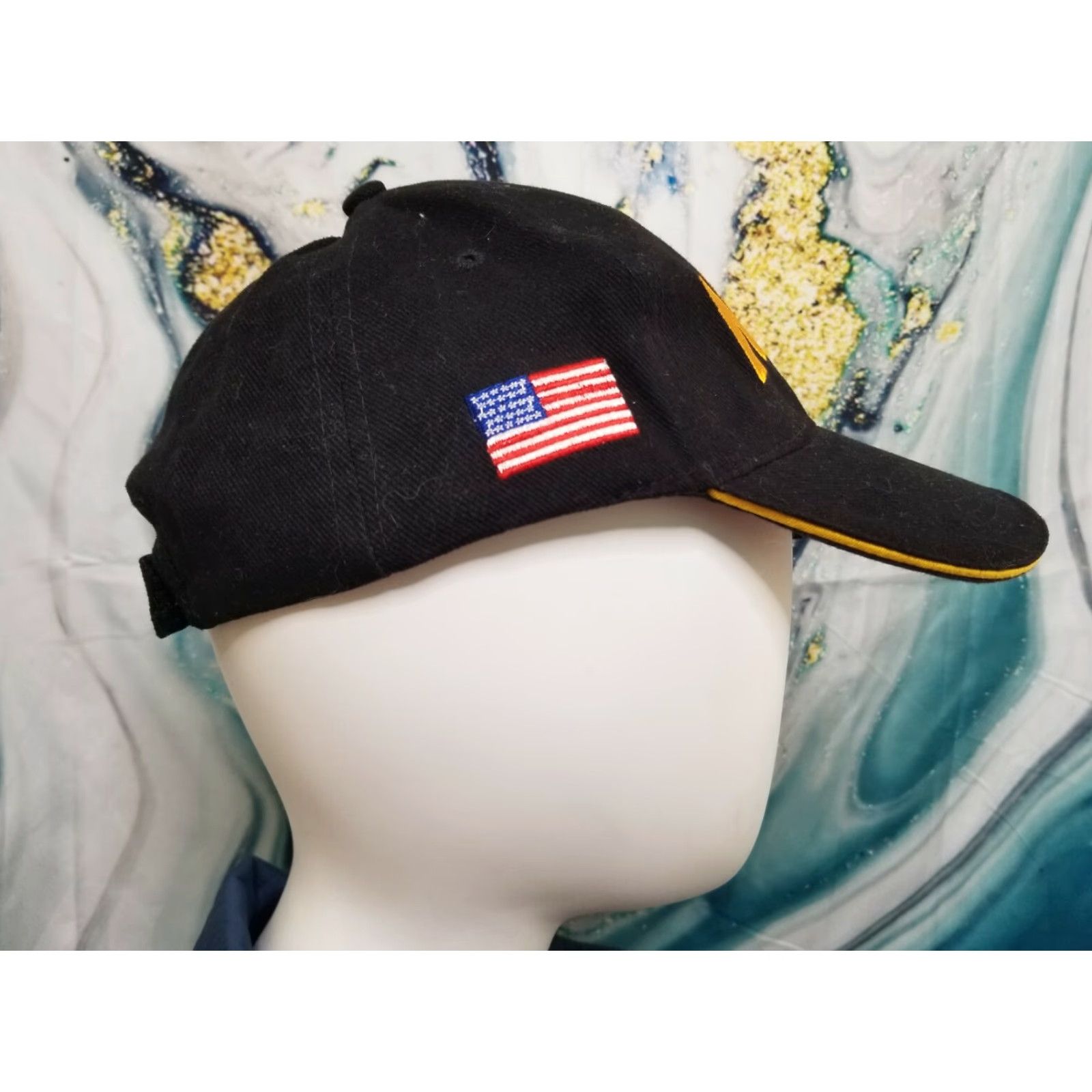Vintage NRA Hat Cap National Rifle Association Strapback USA Flag Size ONE SIZE - 2 Thumbnail