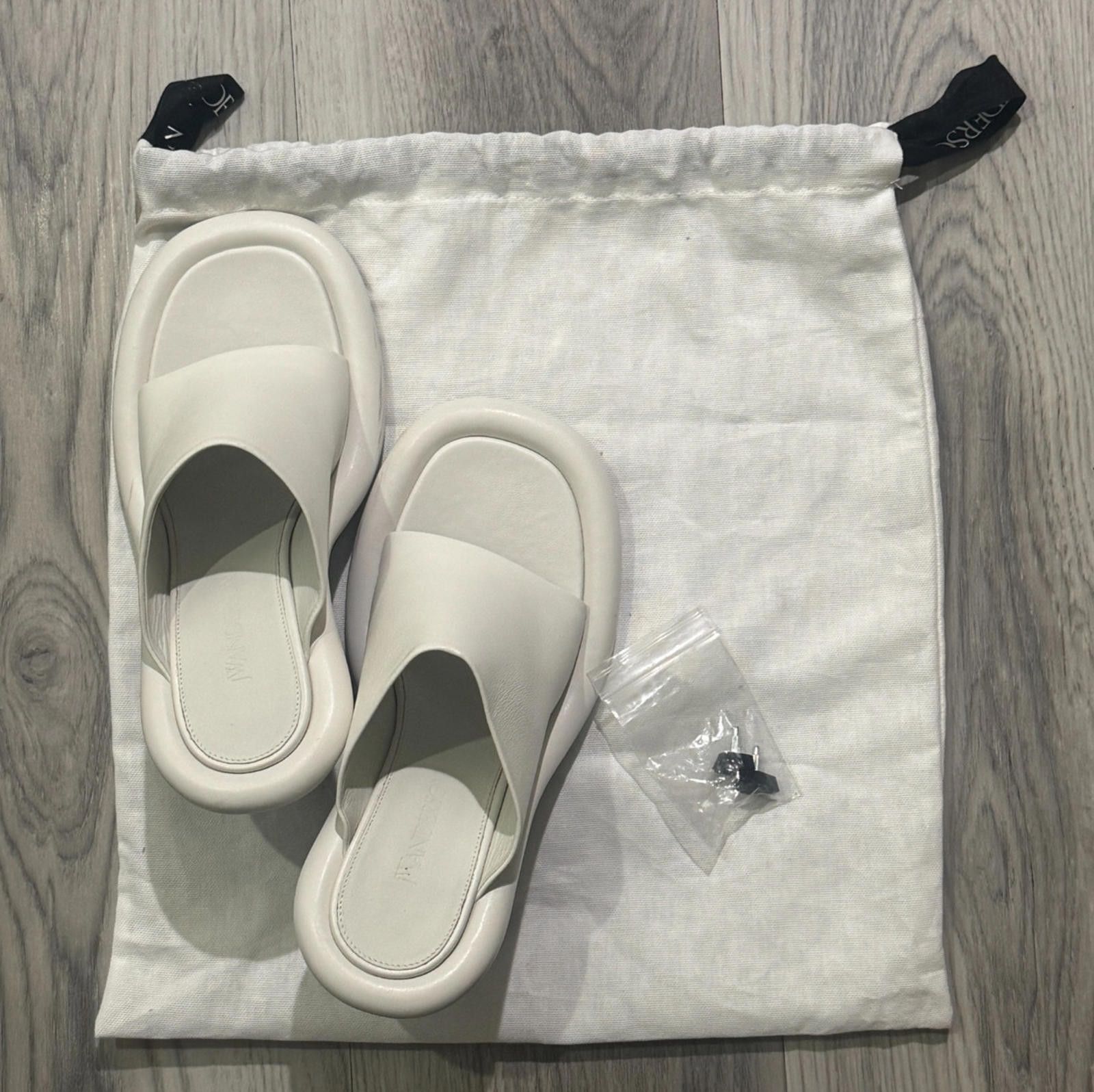 JW Anderson JW Anderson Bumper Tube Heels Puff Gara White Leather Mule Size US 8 / IT 38 - 5 Thumbnail
