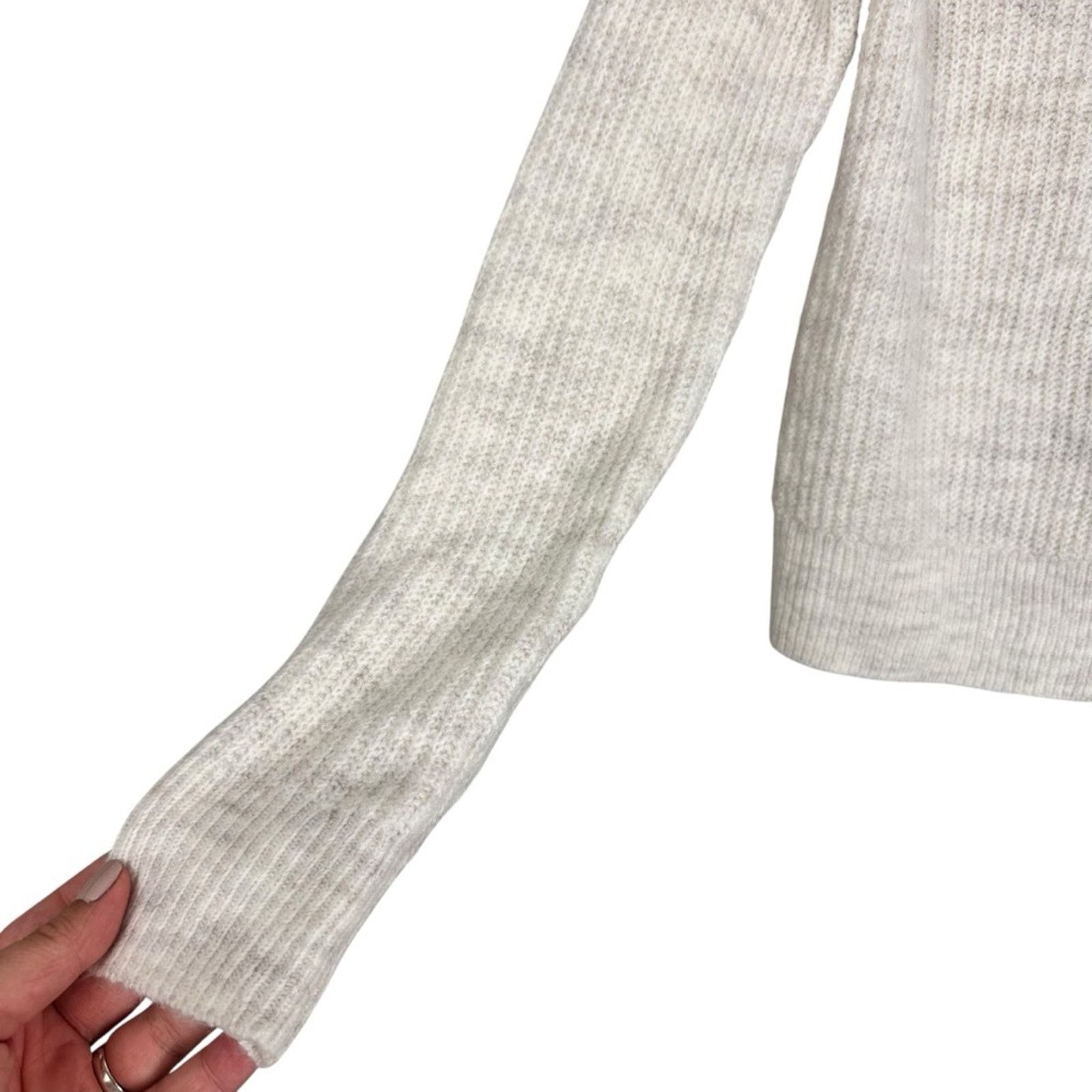Other Sophie Rue Heathered Ivory Knit Henley Pullover Sweater XS Size XS / US 0-2 / IT 36-38 - 6 Thumbnail