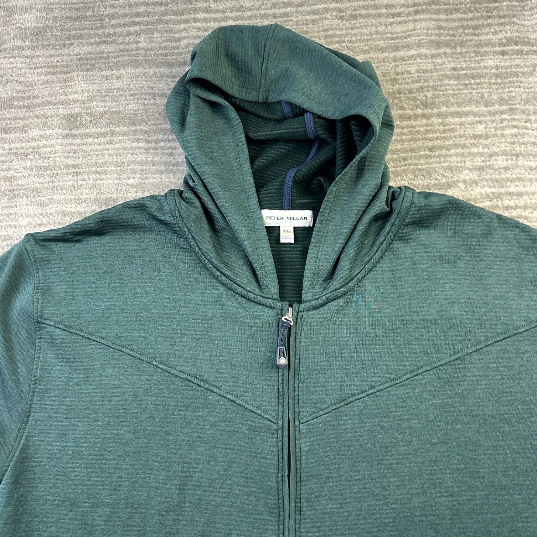 Peter Millar Peter Millar Hoodie Mens 2XL Green Beaumont Performance Golf Crown Sport Hooded Full Zip Ski Sports Mens Size US XXL / EU 58 / 5 - 3 Thumbnail