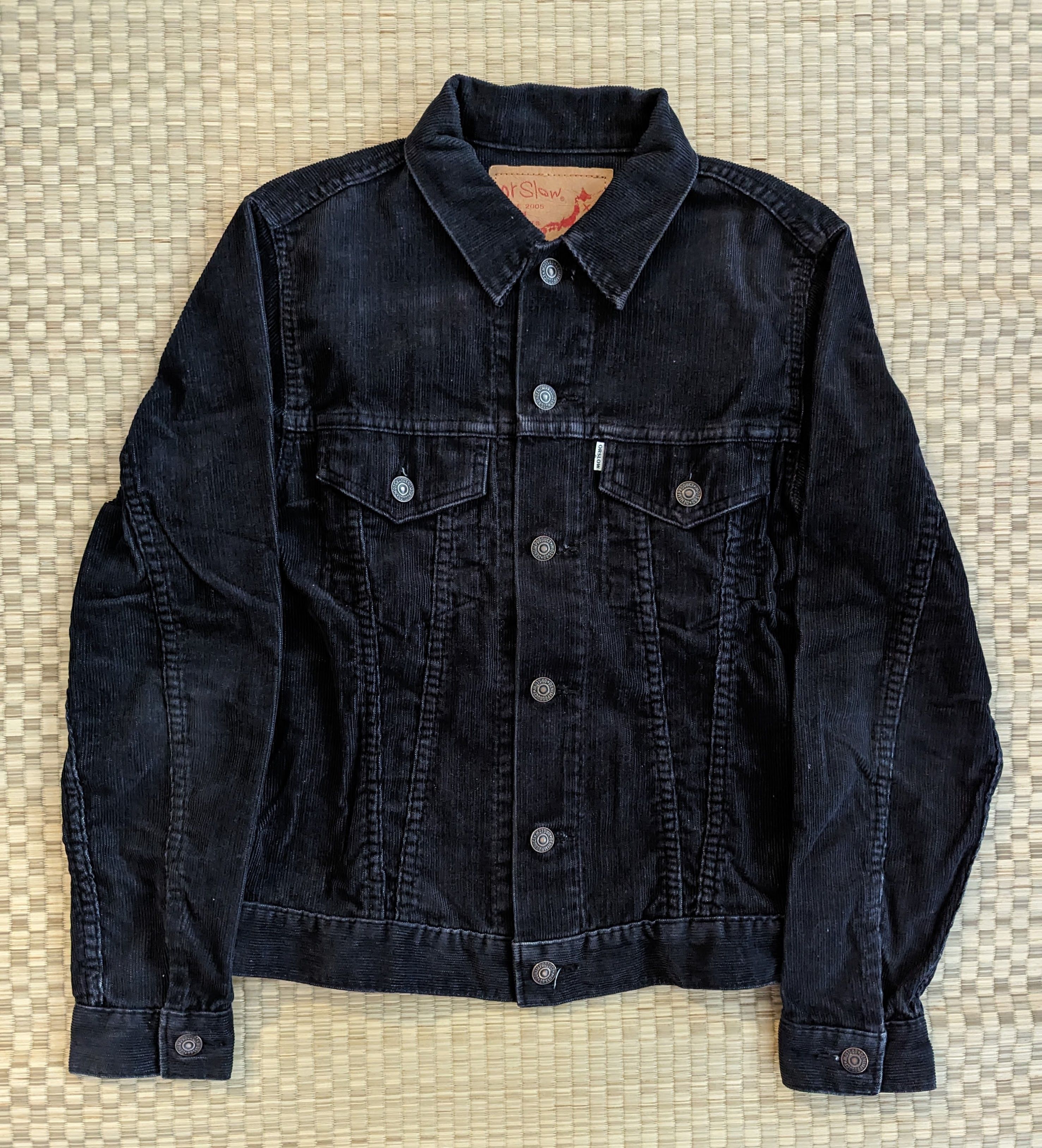 Orslow OrSlow Black Corduroy 1960s Denim Jacket Made in Japan 