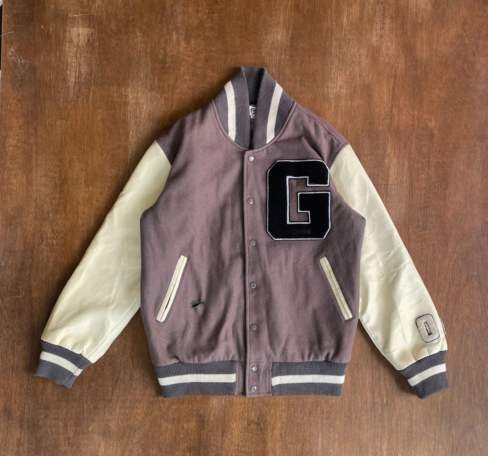 GOODENOUGH Goodenough 1994 Varsity Jacket Big G logo Leather Sleeves Size US M / EU 48-50 / 2 - 1 Thumbnail