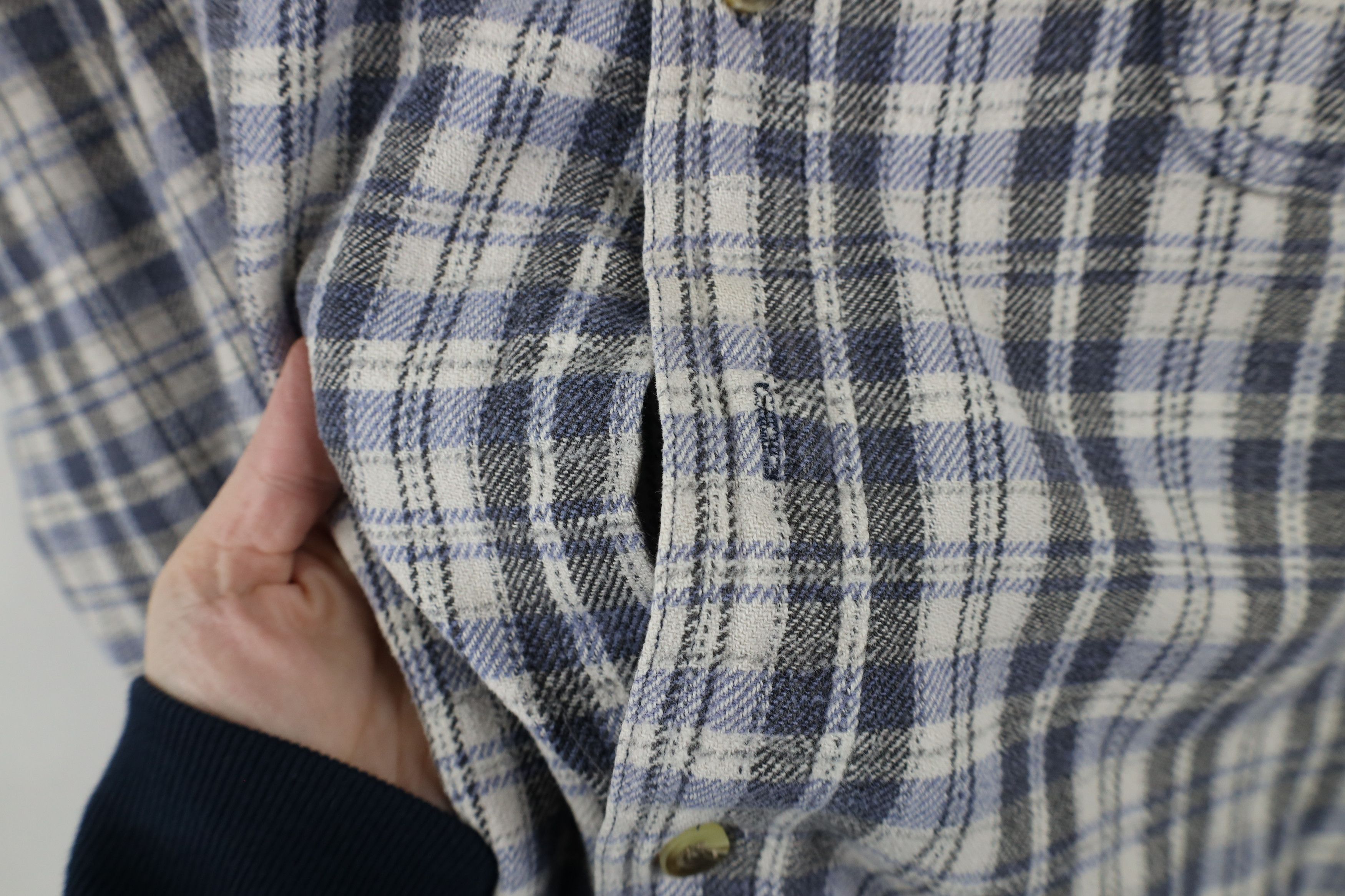 Vintage Vintage 90s Streetwear Flannel Collared Button Shirt Plaid Size US L / EU 52-54 / 3 - 4 Thumbnail