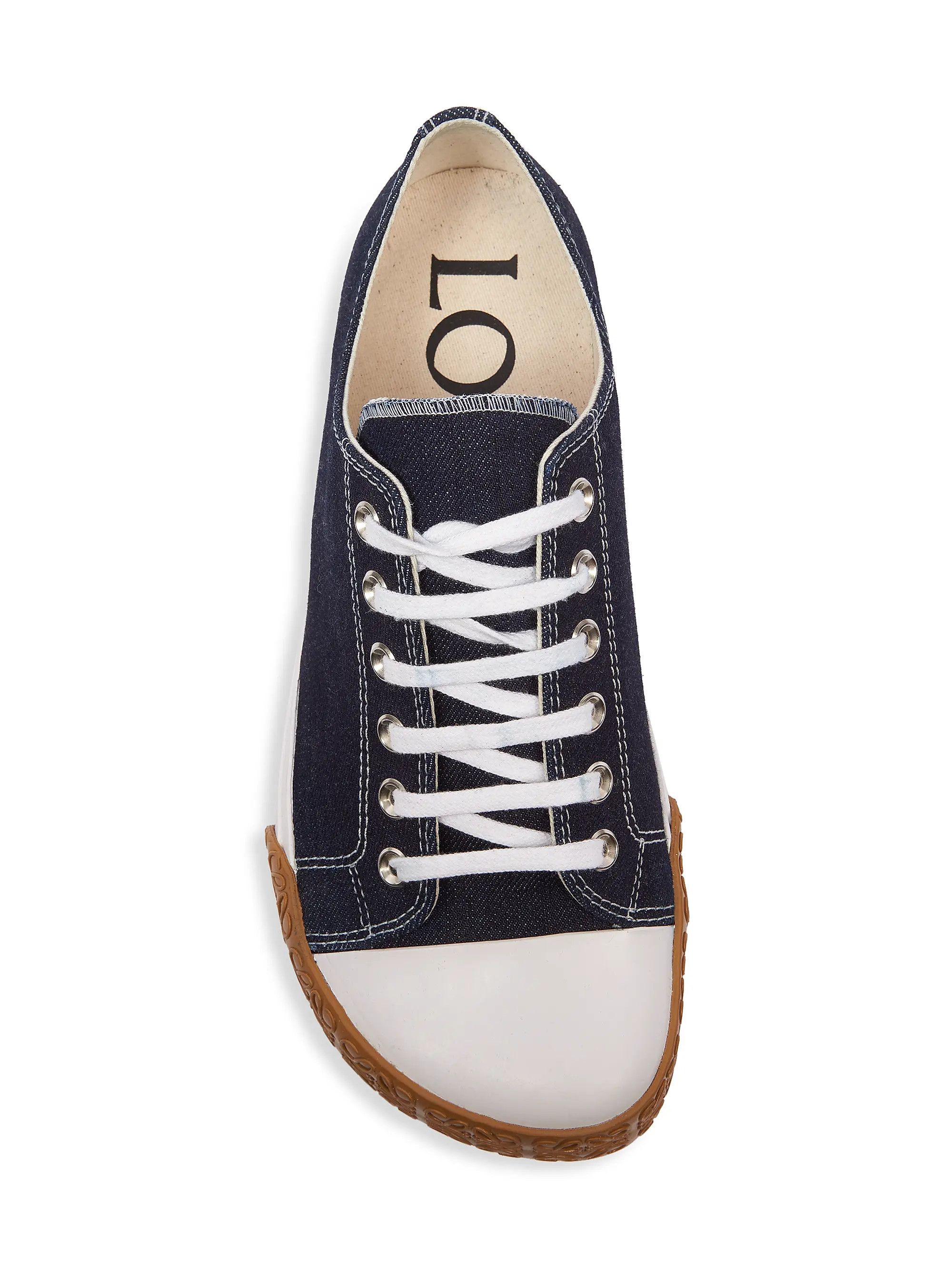 Loewe os11x0725 Bloc Lace-Up Sneakers in Raw Denim Size US 10 / EU 43 - 5 Thumbnail