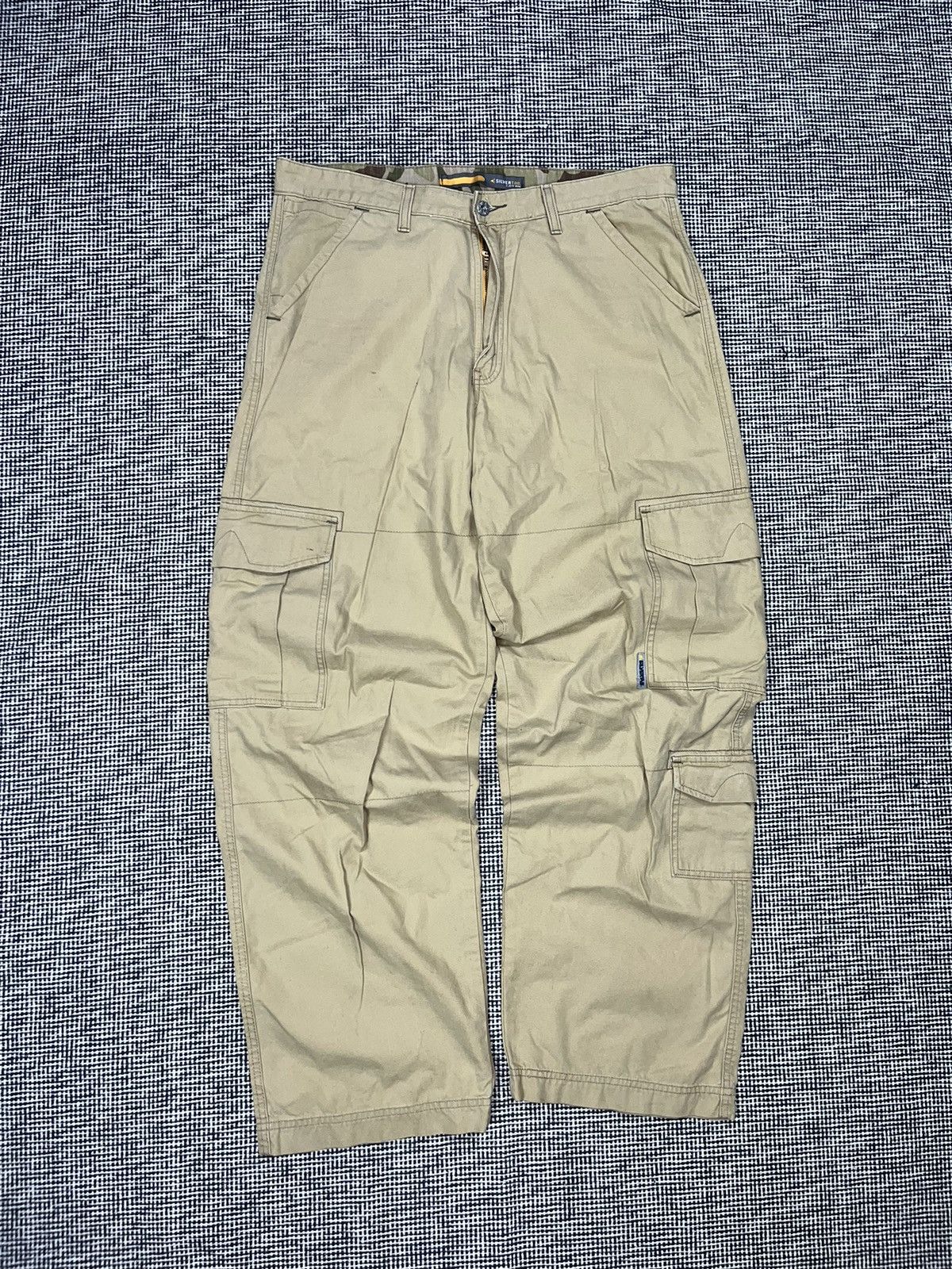 Levi's × Vintage rare y2k Levi’s silvertab baggy Jnco style cargo trousers Size US 36 / EU 52 - 1 Thumbnail