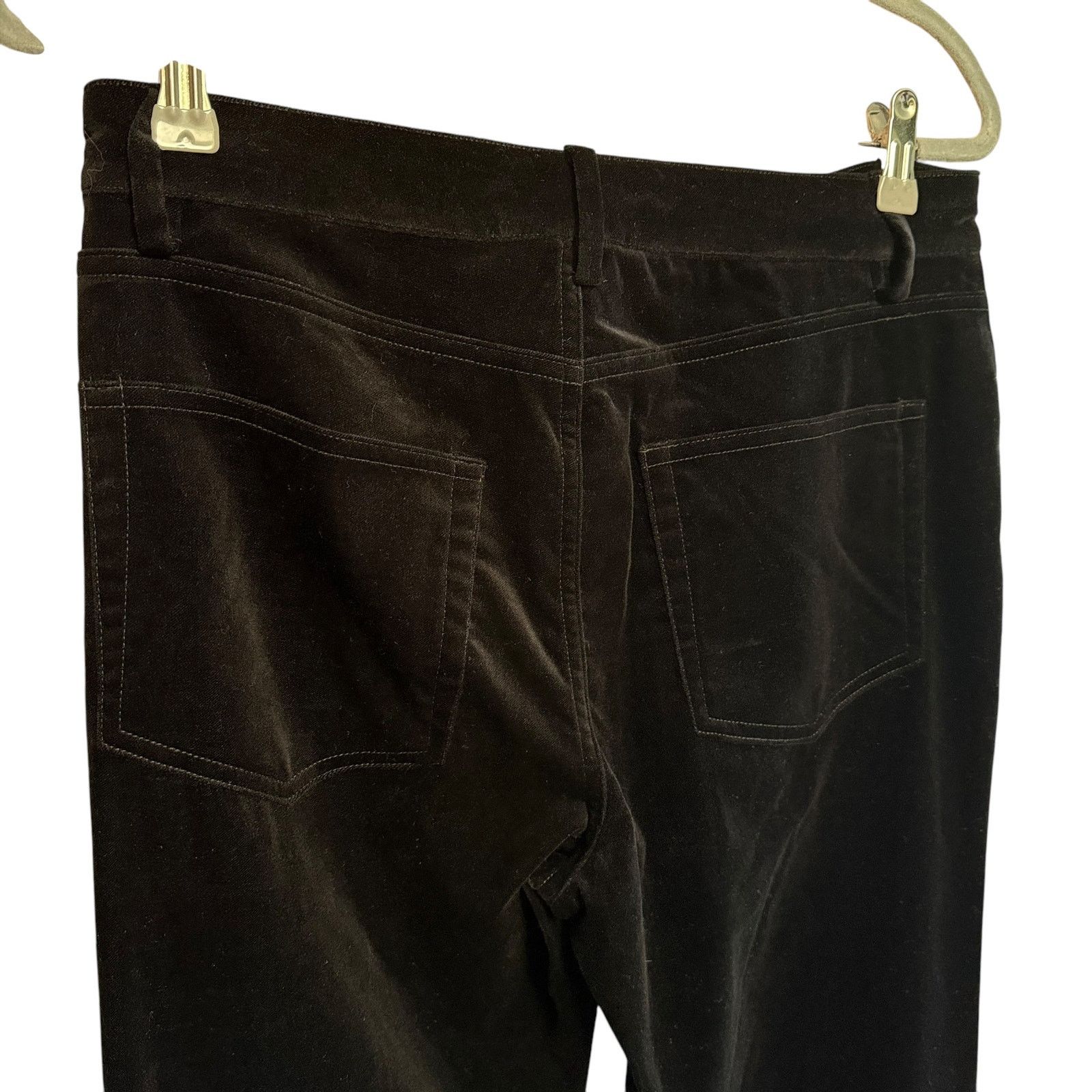 Nili Lotan Nili Lotan Velvet Jeans Black High Rise Straight Leg Size 6 Size 28" / US 6 / IT 42 - 3 Thumbnail
