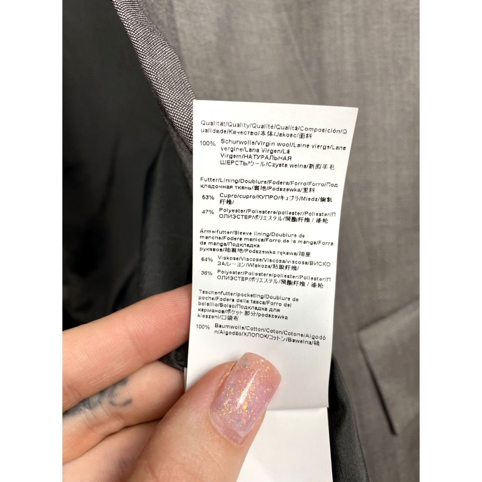 Hugo Boss Hugo Boss Womens Wool Blazer 1 button Jacket US 12 Gray Blazer Womens 12 Wool Button Holiday Size XL / US 12-14 / IT 48-50 - 6 Thumbnail
