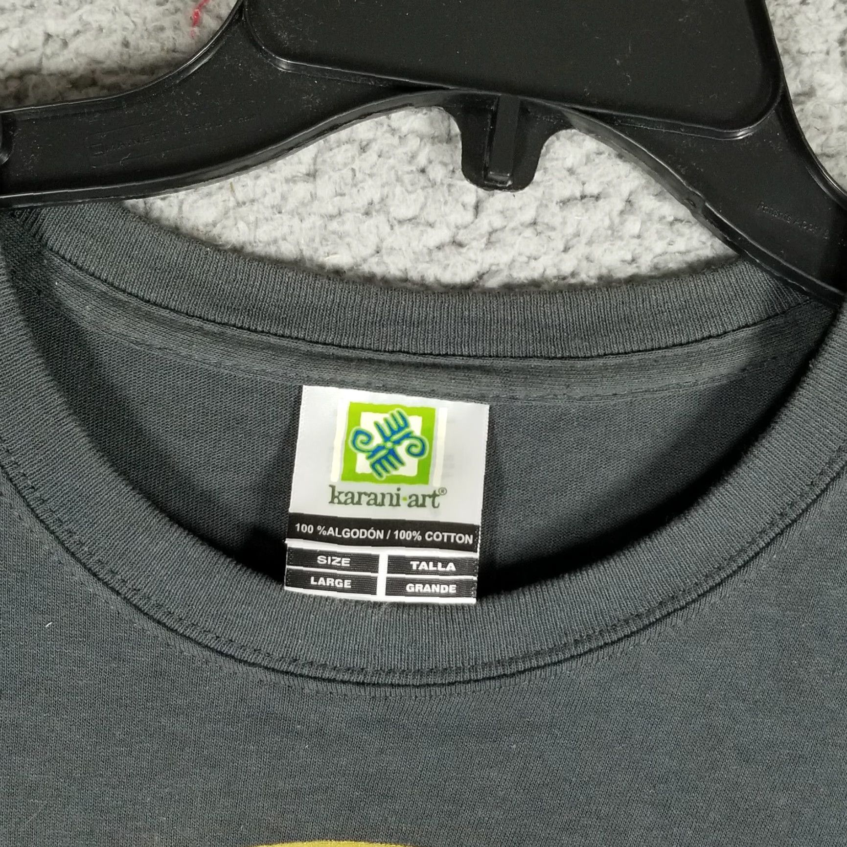 Vintage Karani Art Super Mario Bros. Parody T-Shirt Men Large Charcoal Grey Logo Print 90s Mario Fans Mens Size US L / EU 52-54 / 3 - 3 Thumbnail