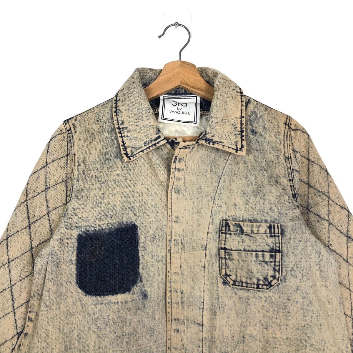 Japanese Brand 🔥Acid Wash Denim Jacket Design Mink Fur Lining Winter Size US M / EU 48-50 / 2 - 2 Thumbnail