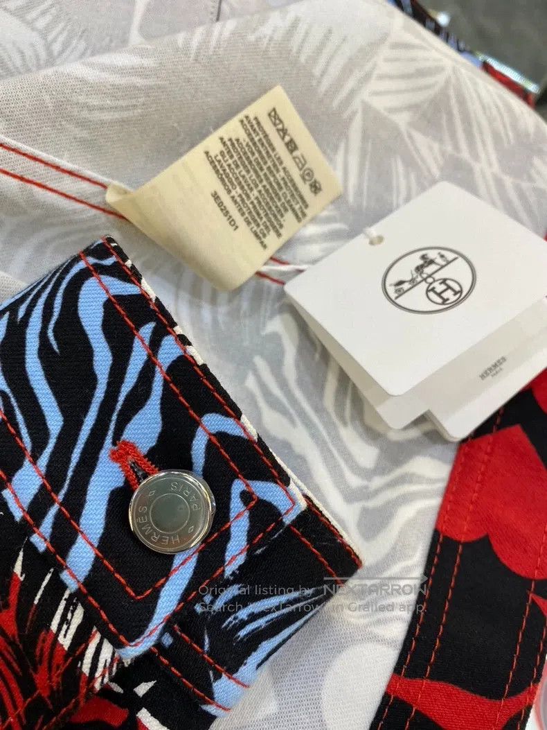 Hermes Hermes Heart Print Denim Jacket Size XS / US 0-2 / IT 36-38 - 5 Thumbnail