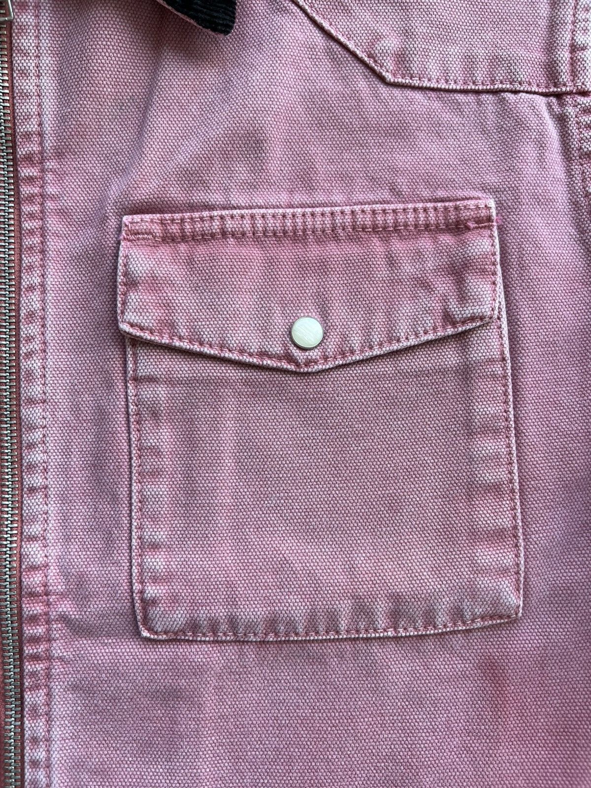 Stussy Stussy Pink Washed Canvas Work Shirt Small Size US S / EU 44-46 / 1 - 8 Thumbnail