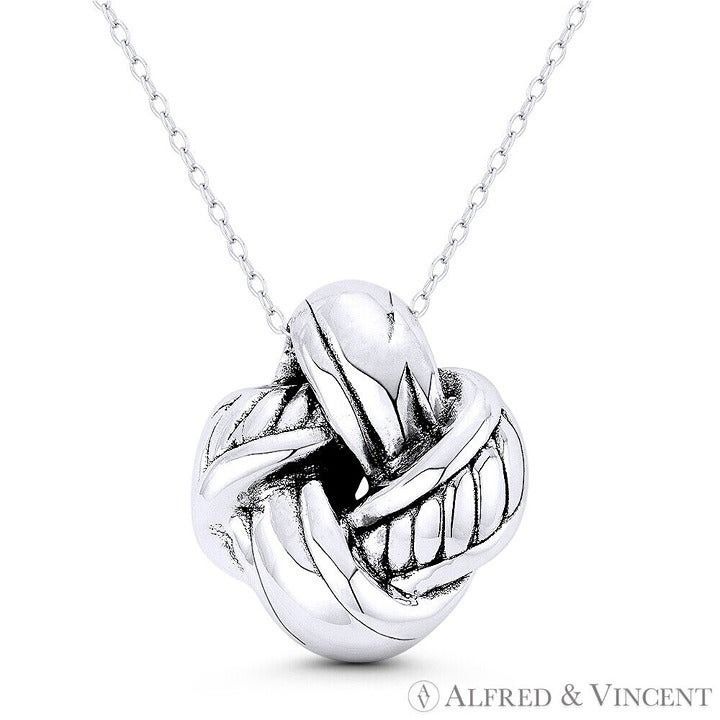 Other Love Knot Charm Pendant in Oxidized .925 Sterling Silver Size ONE SIZE - 1 Preview