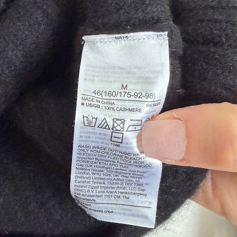 Banana Republic Banana Republic Chiara Cashmere Black Relaxed Ribbed Sweater Size M / US 6-8 / IT 42-44 - 3 Thumbnail