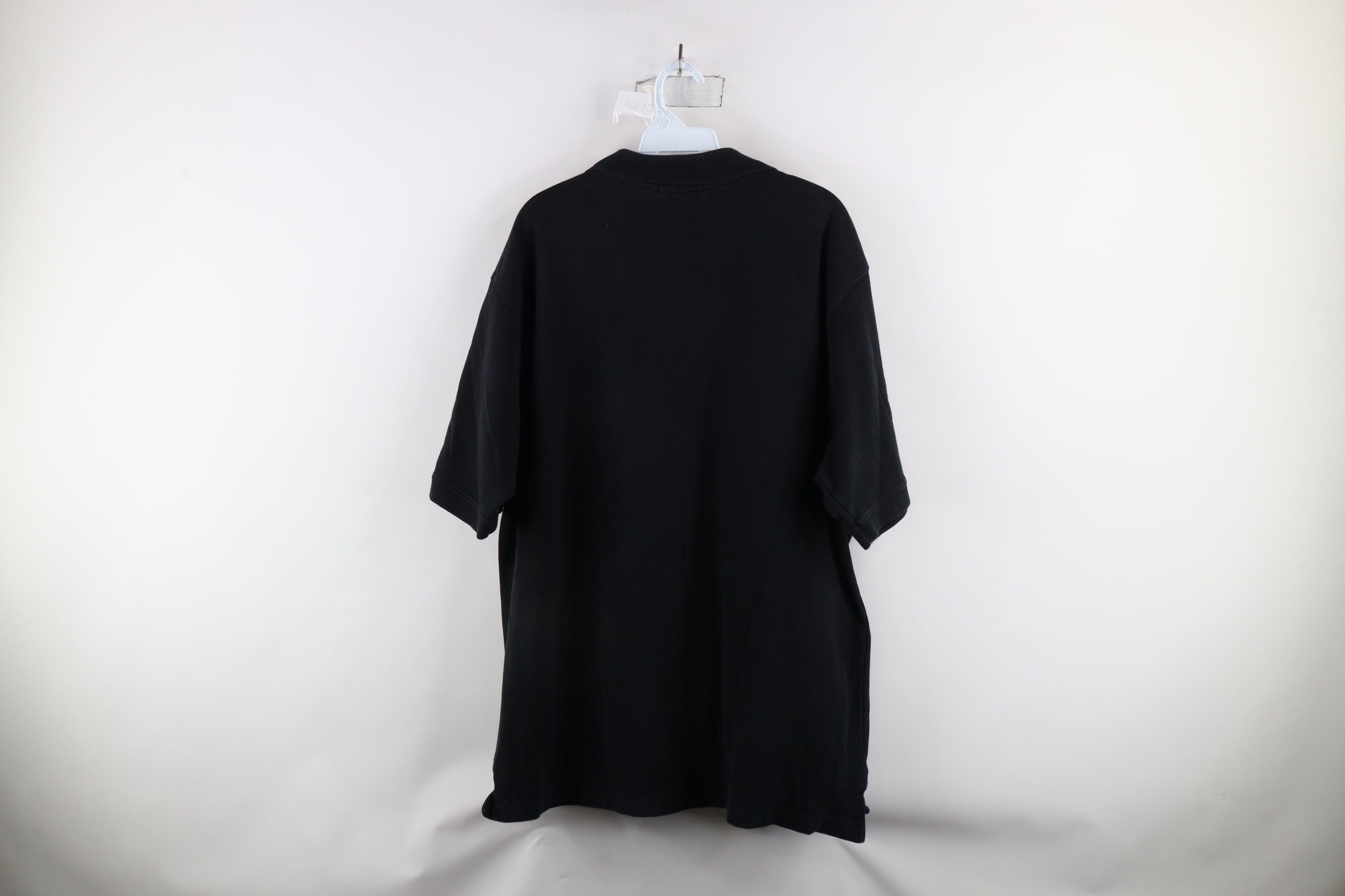 Vintage Vintage 90s Streetwear Heavyweight Polo Shirt Black Cotton Size US XXL / EU 58 / 5 - 7 Thumbnail