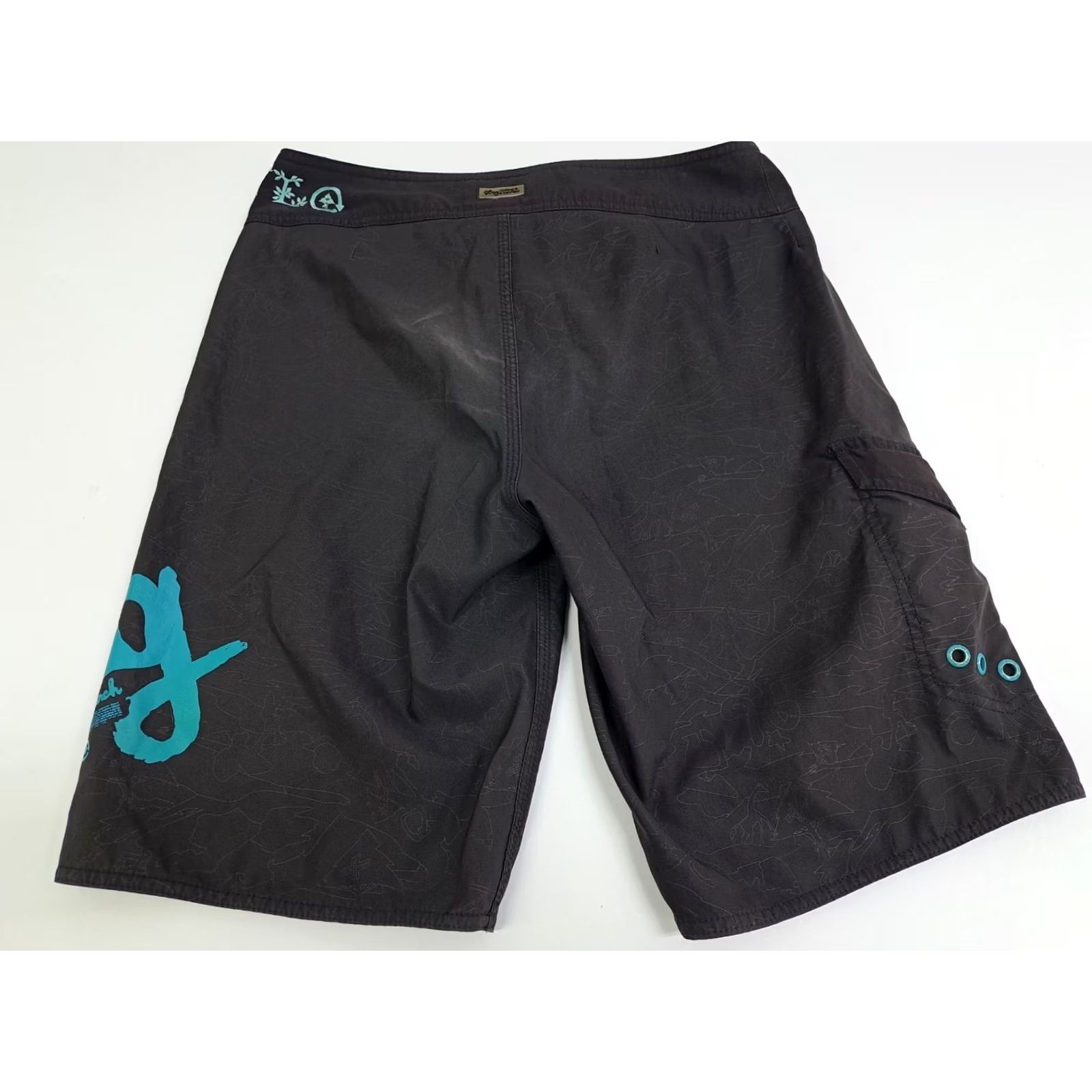 Vintage LRG Lifted Research Group Board Shorts Mens Size 30 Black Green #4521 Size US 30 / EU 46 - 5 Thumbnail