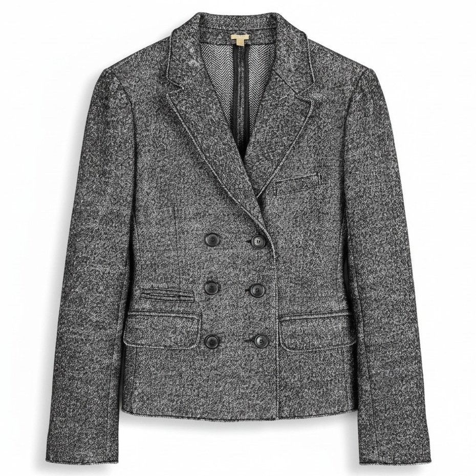 J.Crew J.Crew Womens Size 10 Gray Double Breasted Wool Blend Blazer Size L / US 10 / IT 46 - 1 Thumbnail