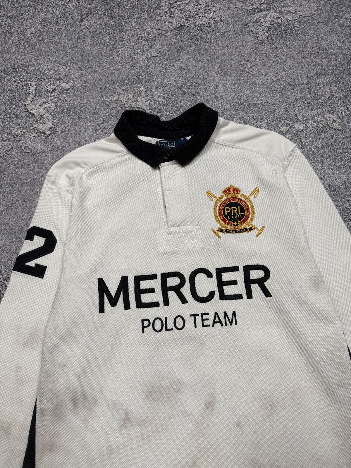 Vintage Rare Vintage Polo Ralph Lauren Mercer Polo Team Rugby Size US L / EU 52-54 / 3 - 2 Thumbnail