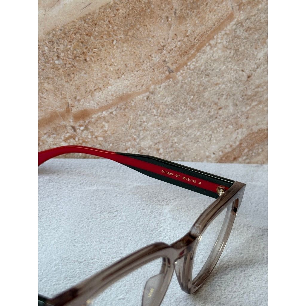 Gucci NEW Gucci GG1992O Transparent Brown Eyeglasses Frames Size ONE SIZE - 6 Thumbnail