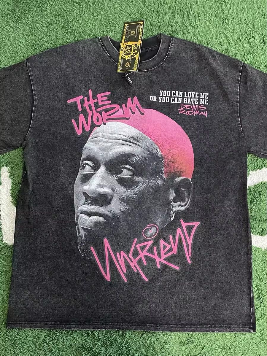 Vintage Streetwear Dennis Rodman Graphic Tee T-Shirt Size US L / EU 52-54 / 3 - 4 Thumbnail