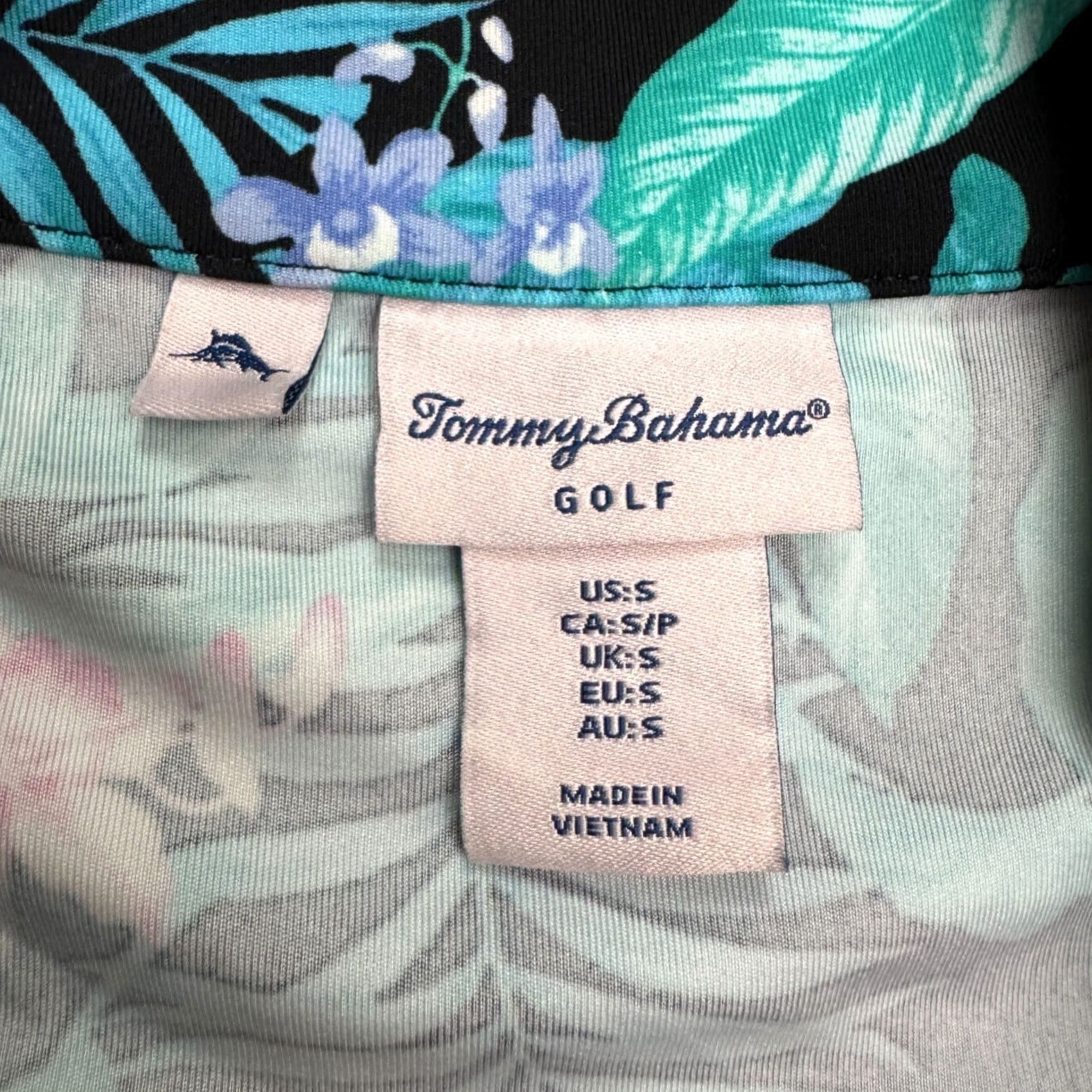 Tommy Bahama Tommy Bahama Golf Tropical Floral Ruffle 1/4 Zip Dress Womens Small Black Green Size S / US 4 / IT 40 - 5 Thumbnail