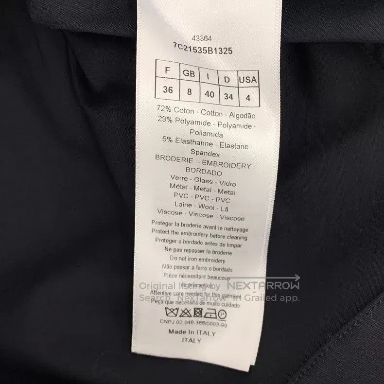 Dior Dior Dark blue badge diamond cotton lapel single-breasted Size XS / US 0-2 / IT 36-38 - 6 Thumbnail