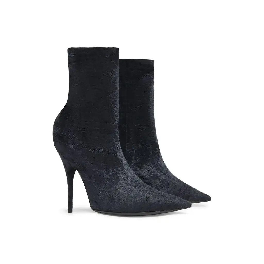 Balenciaga o1w1db10625 Knife 110mm Booties in Black Size US 6 / IT 36 - 2 Thumbnail