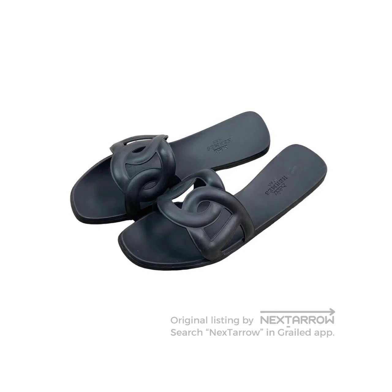 Hermes Hermes Pig nose black slippers| Size US 5.5 / IT 35.5 - 1 Thumbnail