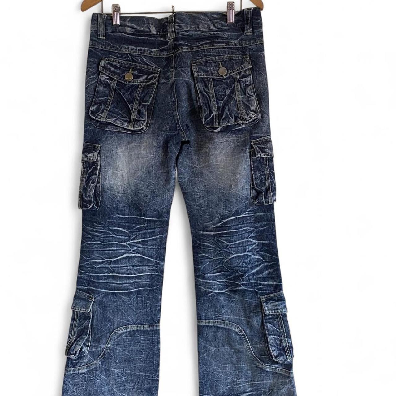 パンツ archive Lowbox flare cargo denim y2k Y2K Flare Pants For Women Low Rise Cargo Pants Retro