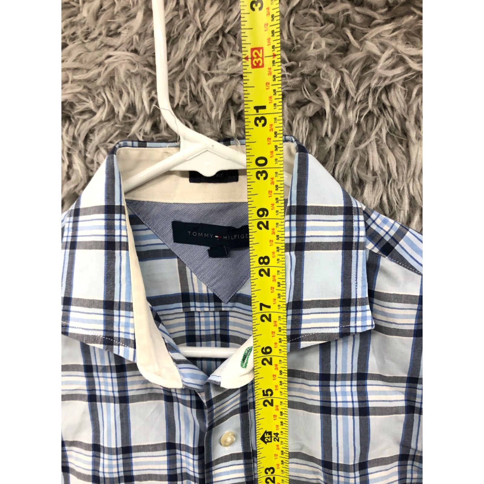Tommy Hilfiger Tommy Hilfiger Shirt Mens Blue Striped Long Sleeve Button-Up 15.5 34/35 Spread Collar Classic Modern, 90s/Outdoor vibes? Size US L / EU 52-54 / 3 - 5 Thumbnail
