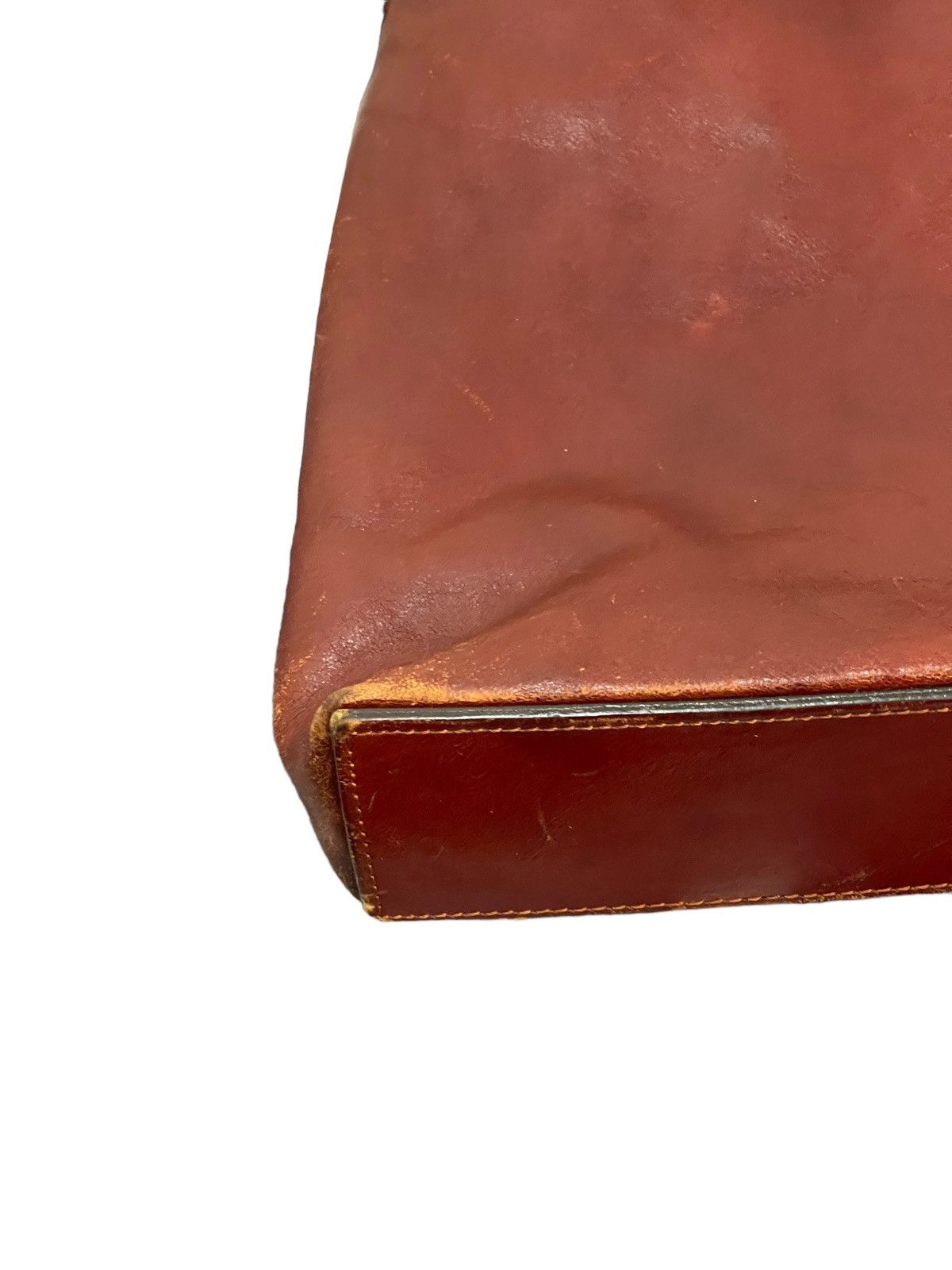 Genuine Leather Full Leather Patina Vtg Francesco Biasia Tote Bag 2🟩 Size ONE SIZE - 6 Thumbnail