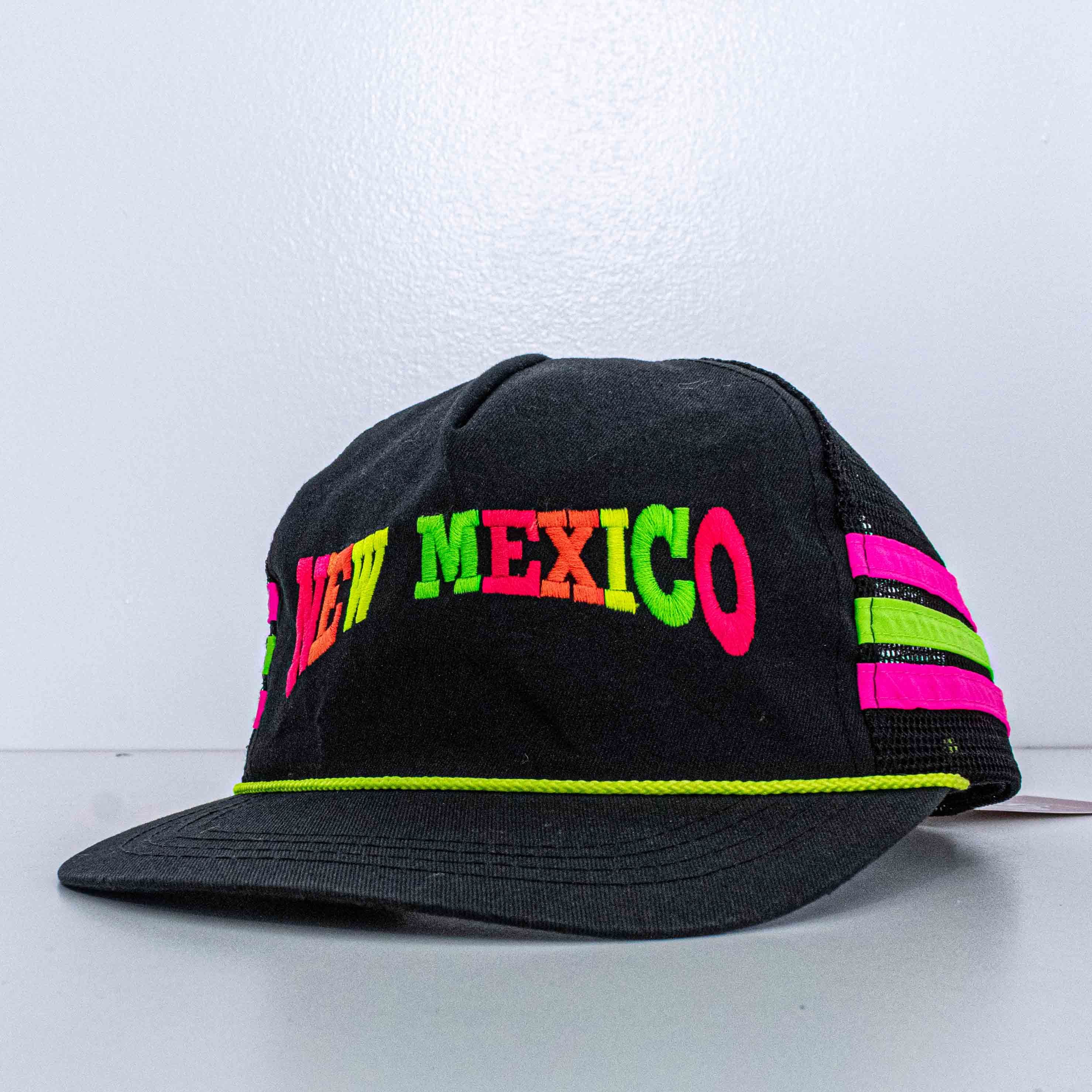 Vintage Three Stripe Mesh Trucker Hat Snapback New Mexico VTG Size ONE SIZE - 1 Thumbnail