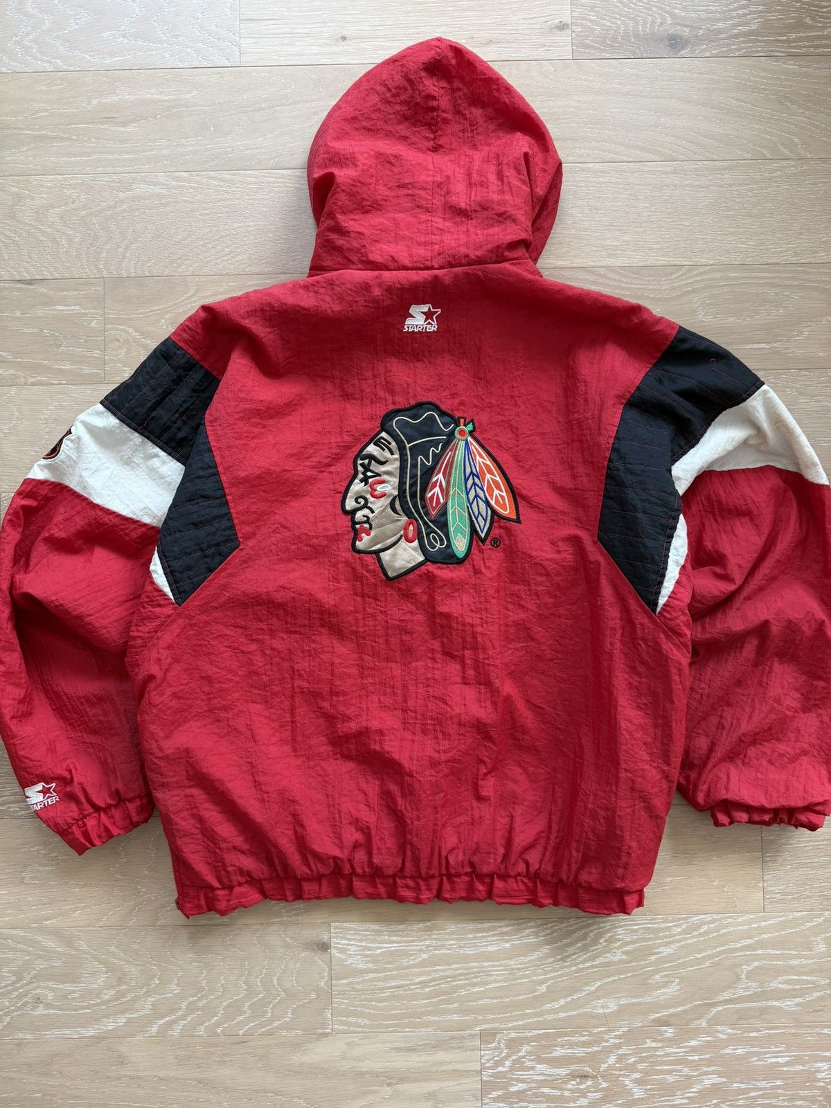 Starter Rare Vintage Chicago Blackhawks Starter Hoodie Jacket Size US L / EU 52-54 / 3 - 2 Thumbnail