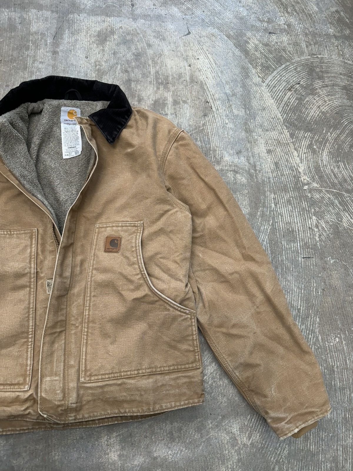 image of Carhartt Workwear Arctic Full Zip Fleece Lined J164 Cml in Tan, Men's (Size Small)